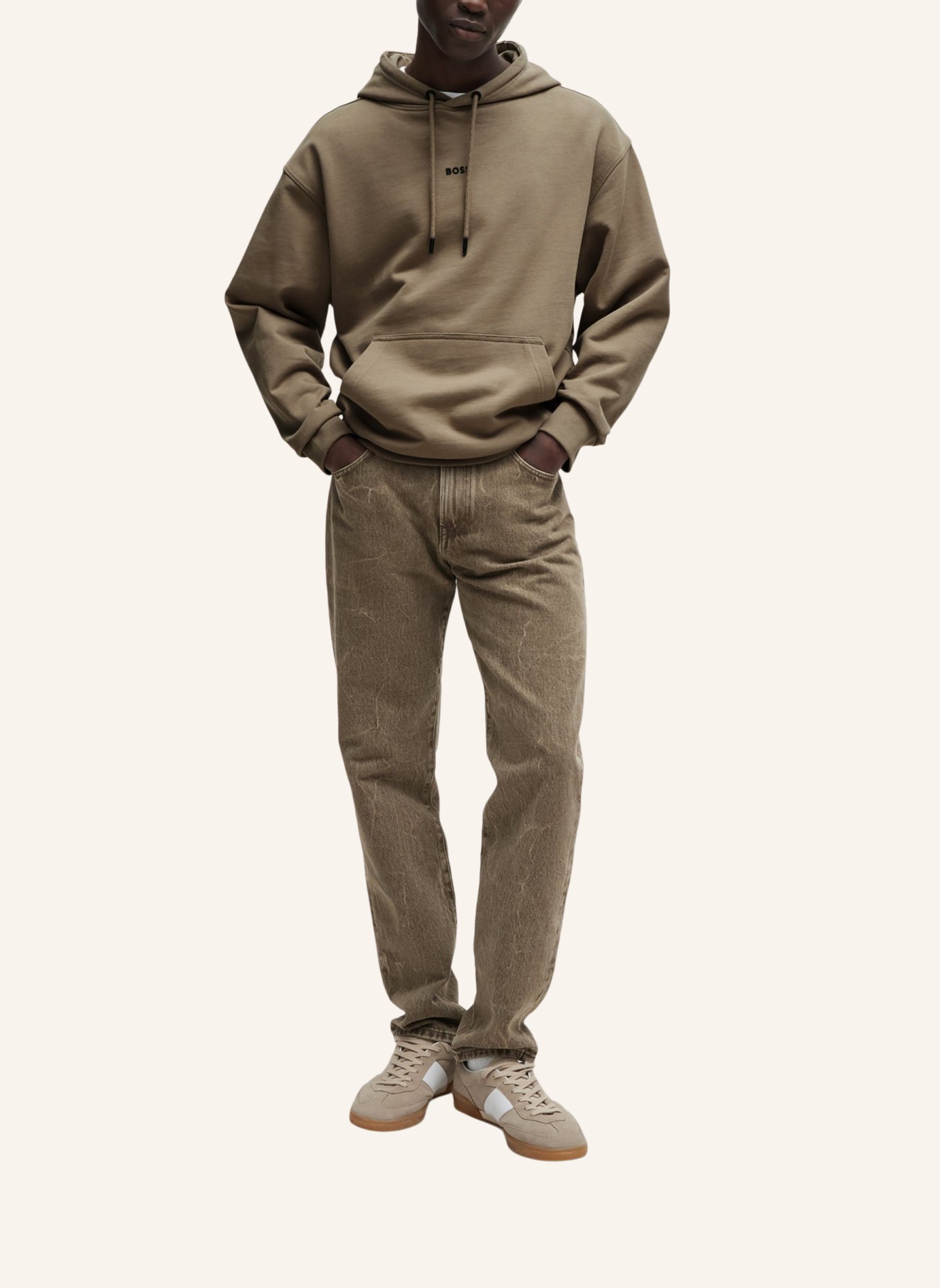 BOSS Sweatshirt WESMALLHOOD Regular Fit, Farbe: BRAUN (Bild 5)