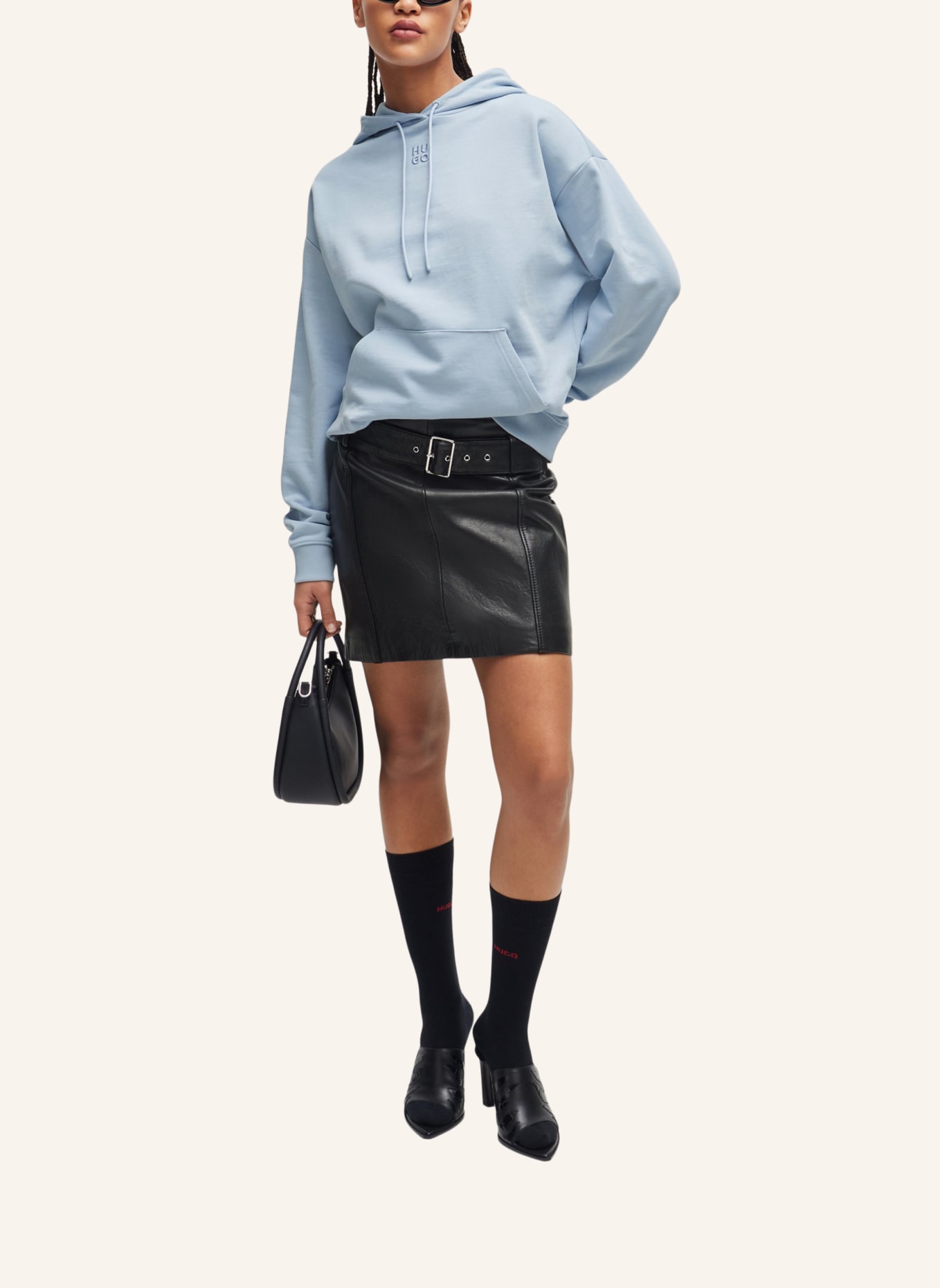 HUGO Sweatshirt DELFINIA Regular Fit, Farbe: LILA (Bild 5)