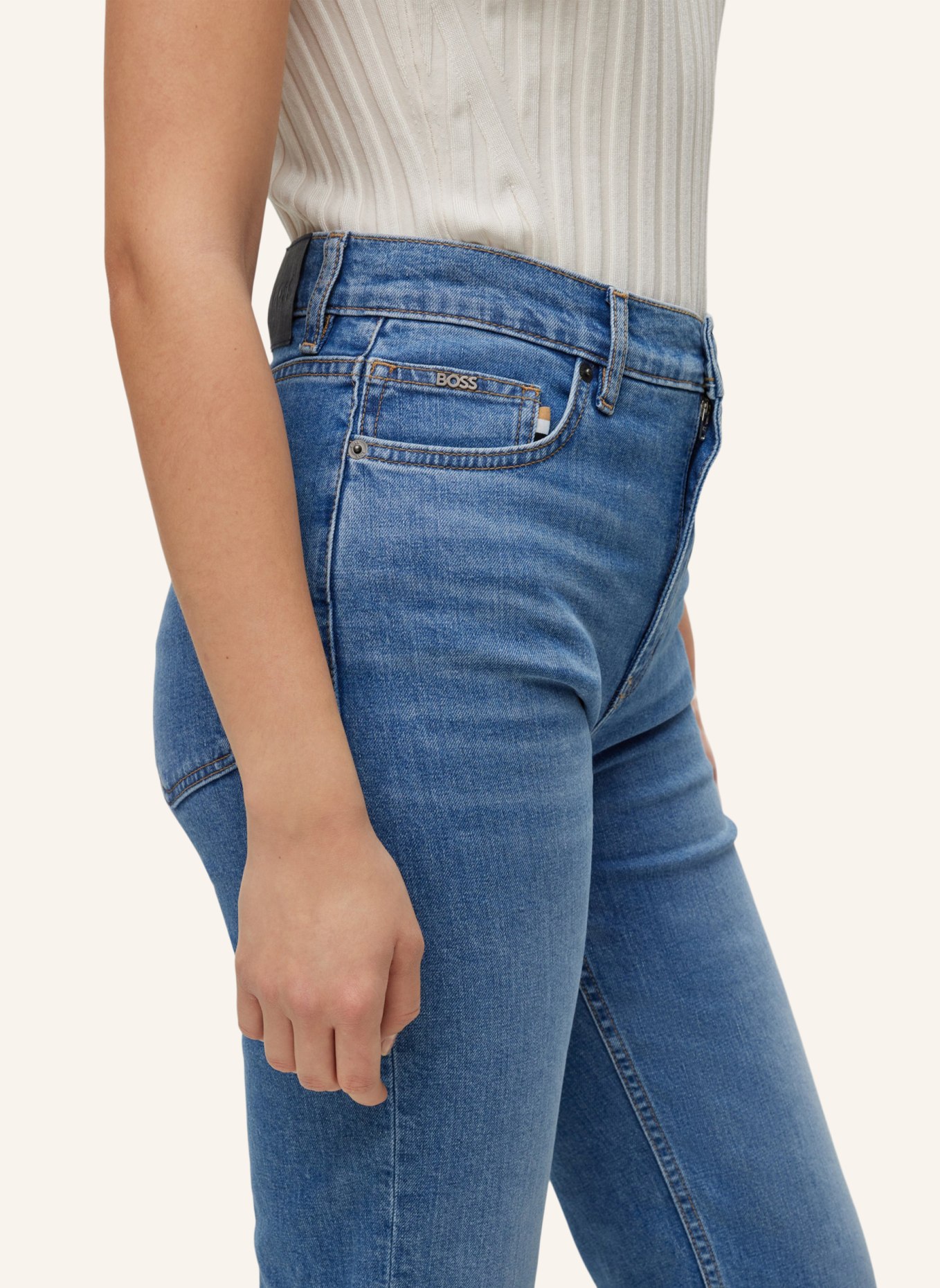 BOSS Jeans ADA STR HR Slim Fit, Farbe: BLAU (Bild 4)