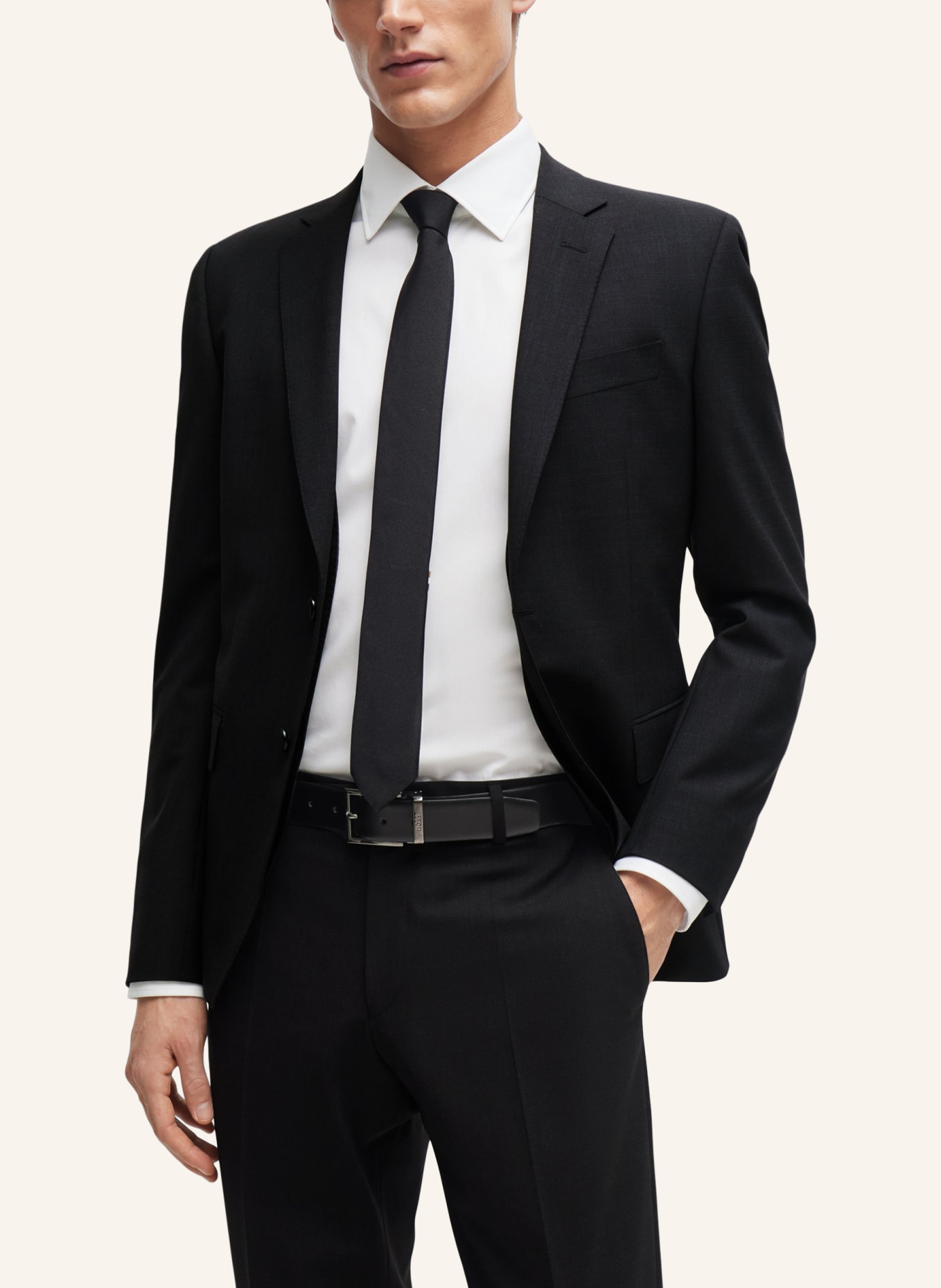 BOSS Krawatte H-TIE 6 CM, Farbe: SCHWARZ (Bild 4)