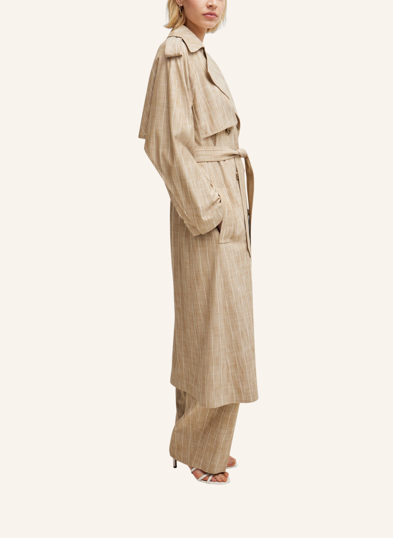 BOSS Klassischer Mantel CLOMEA, Farbe: BEIGE (Bild 6)