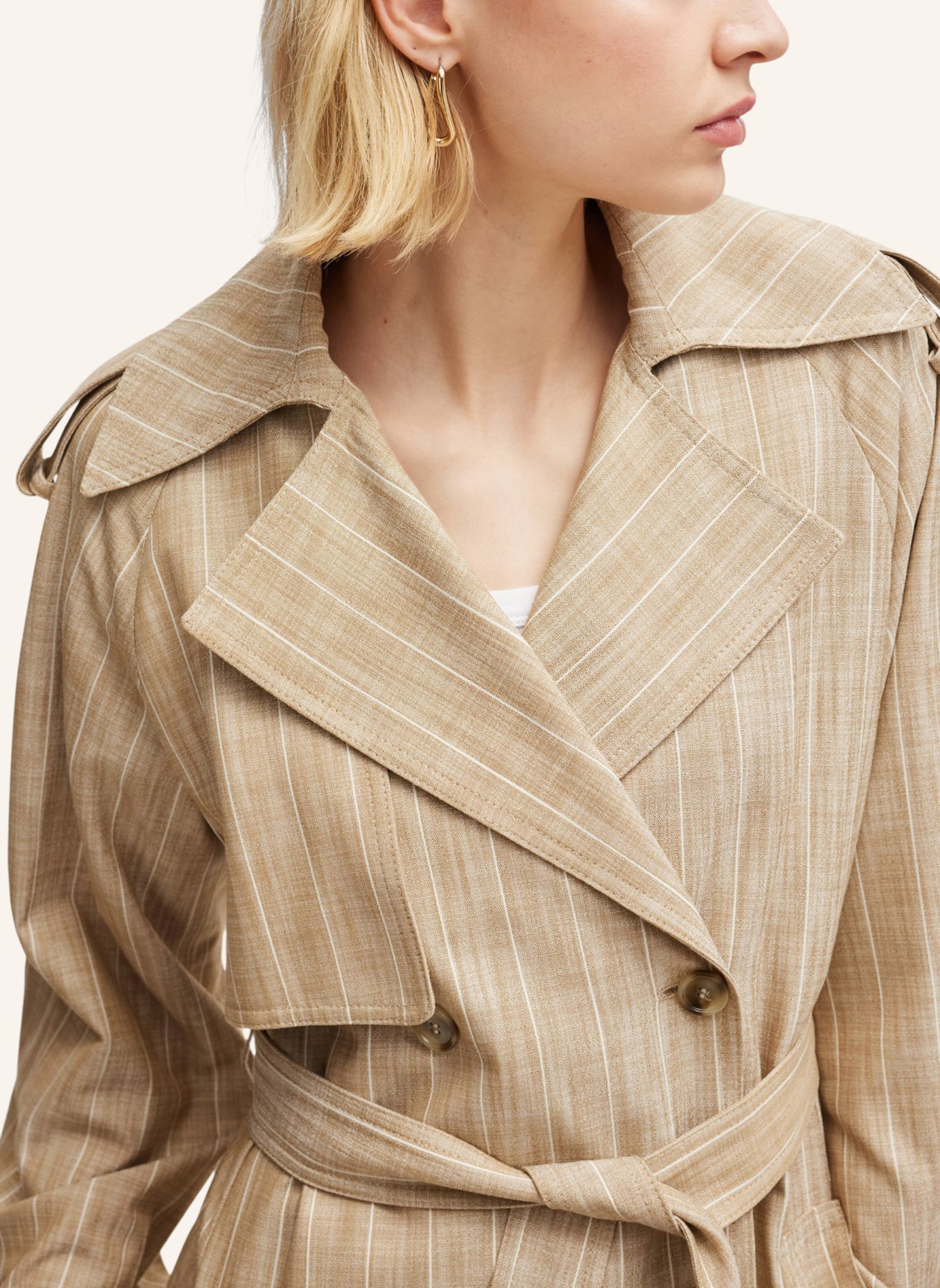 BOSS Klassischer Mantel CLOMEA, Farbe: BEIGE (Bild 3)