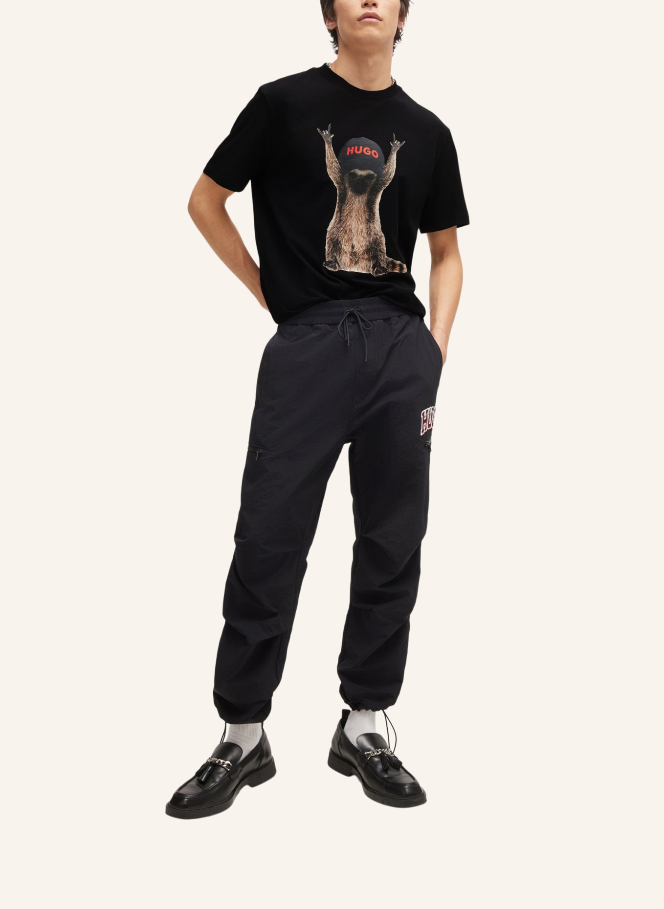 HUGO T-Shirt DRACCOON_IN Regular Fit, Farbe: SCHWARZ (Bild 5)