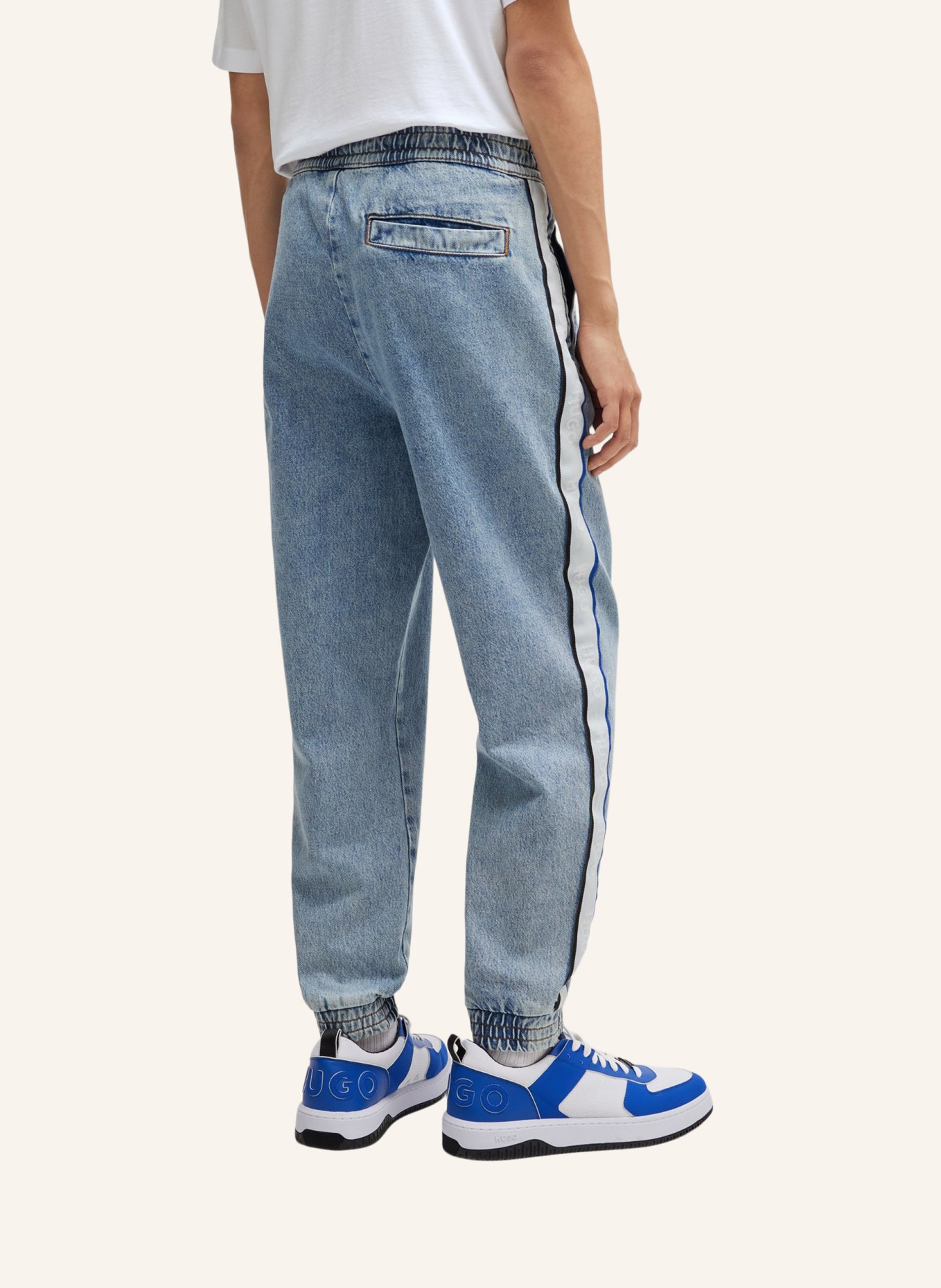 HUGO Jeans YOHJI PANTS/1 Tapered Fit, Farbe: BLAU (Bild 3)