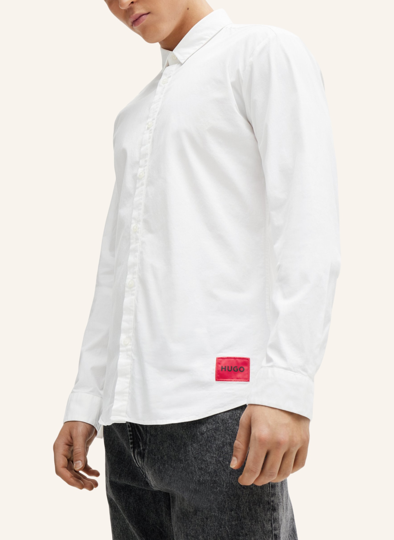 HUGO Casual Hemd ERO3-W Extra-Slim Fit, Farbe: WEISS (Bild 4)