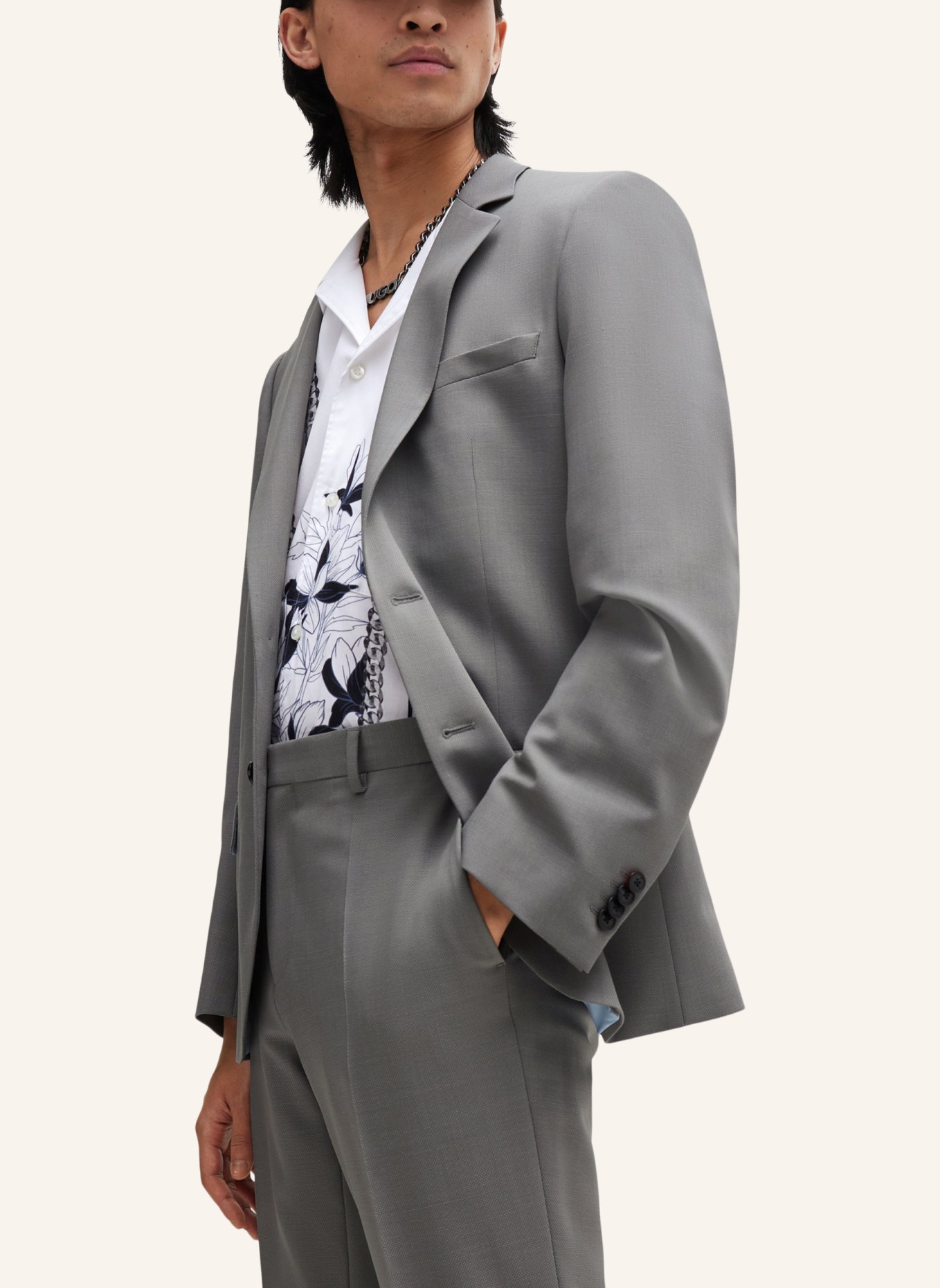 HUGO Business Anzug HENRY/GETLIN232X Slim Fit, Farbe: HELLGRAU (Bild 5)
