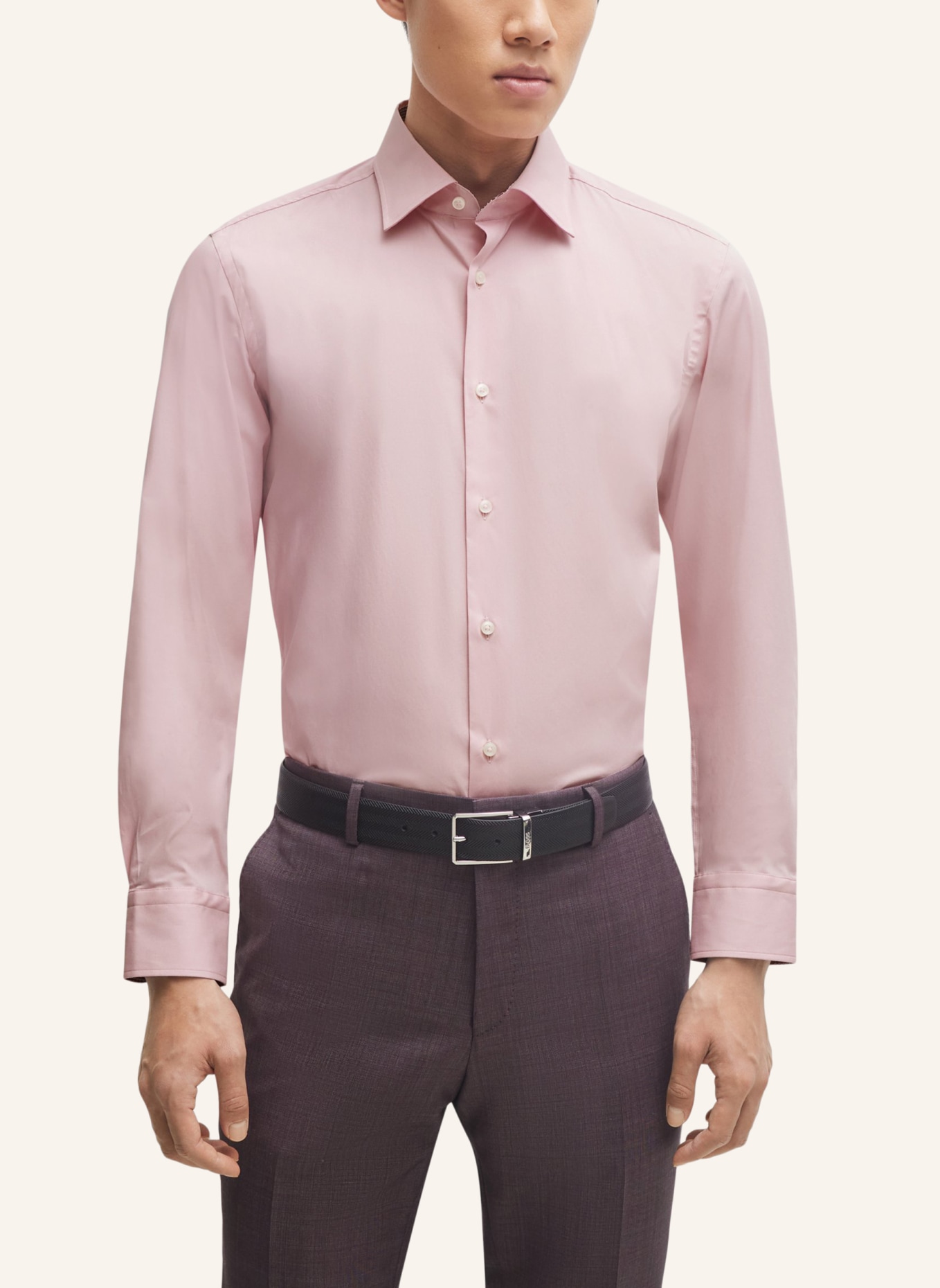 BOSS Business Hemd H-HANK-KENT-C3-214 Slim Fit, Farbe: HELLROSA (Bild 5)