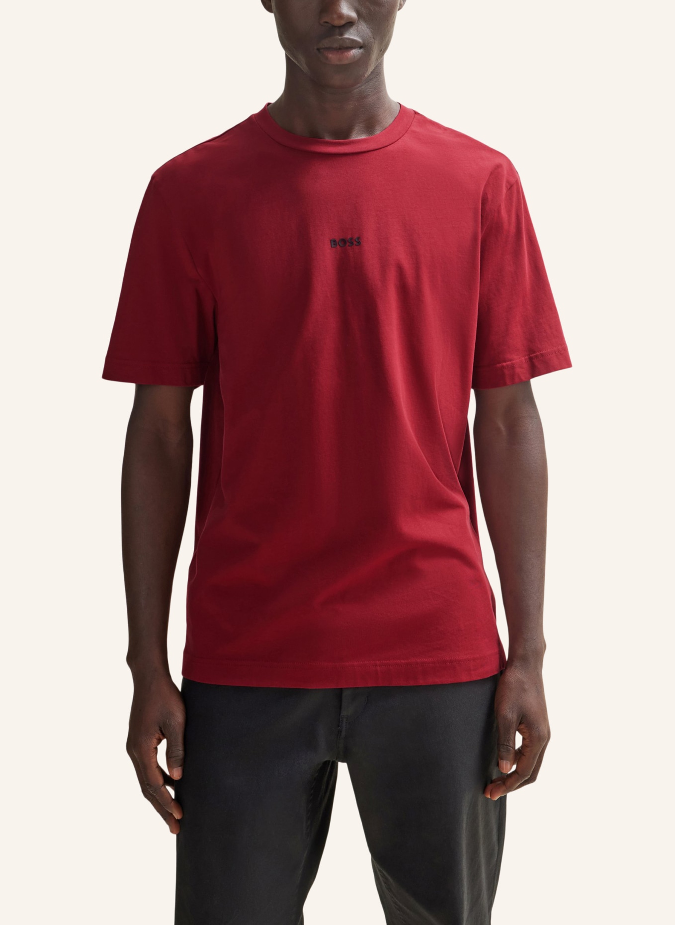 BOSS T-Shirt TCHUP Relaxed Fit, Farbe: DUNKELROT (Bild 4)