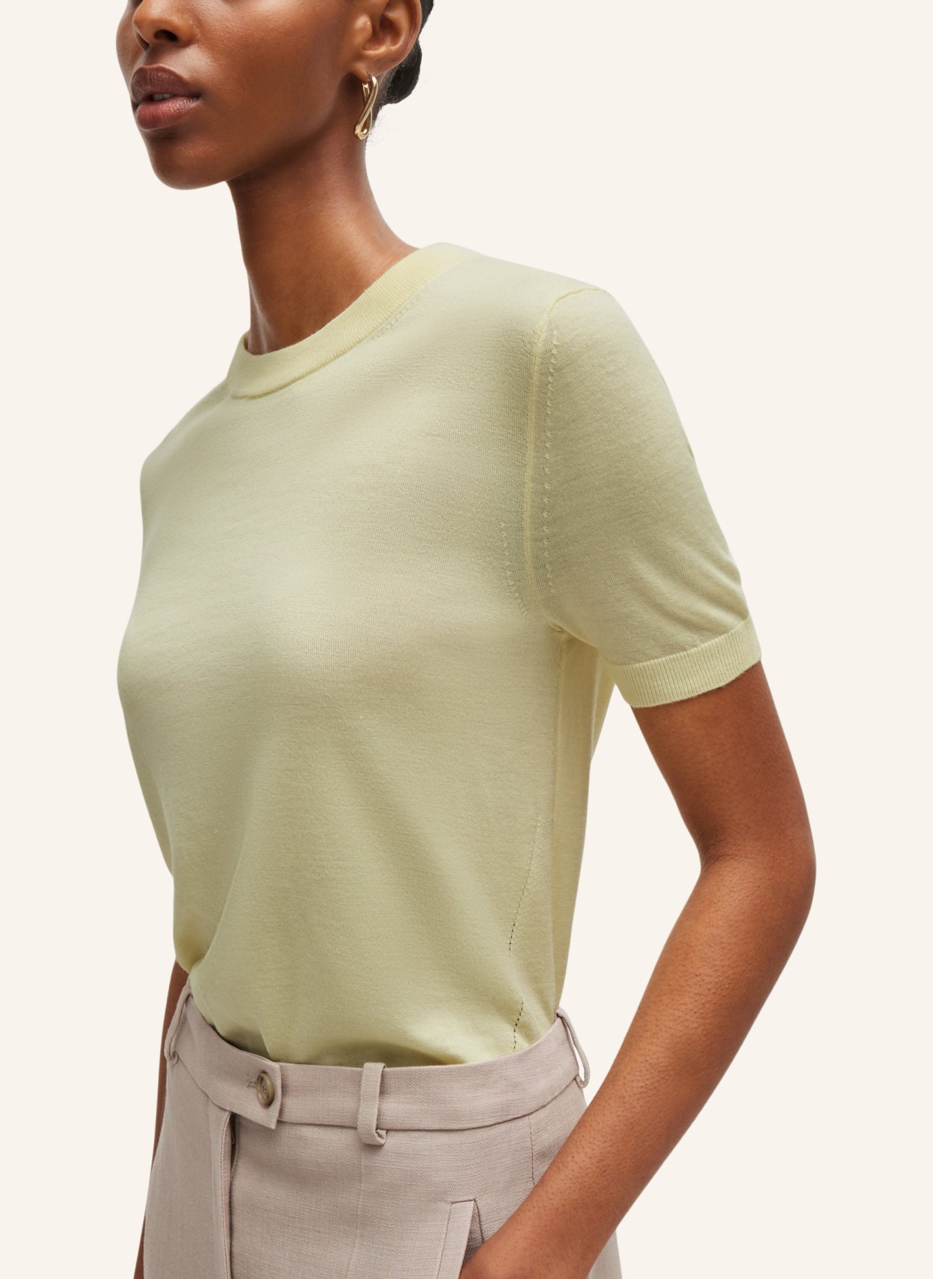 BOSS Pullover FALYSSIASI Regular Fit, Farbe: GELB (Bild 3)