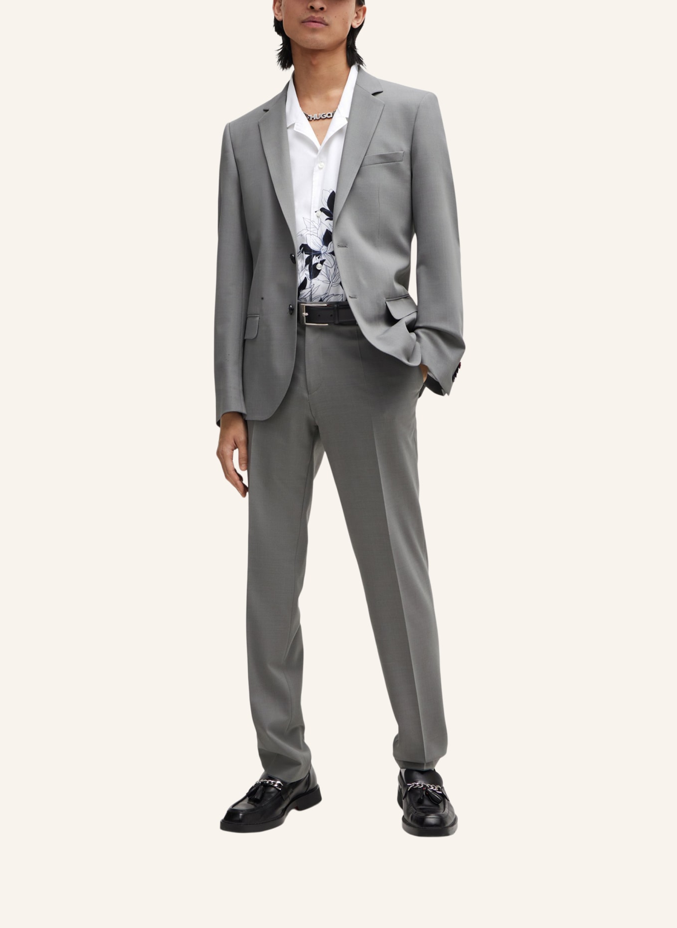 HUGO Business Anzug HENRY/GETLIN232X Slim Fit, Farbe: HELLGRAU (Bild 9)