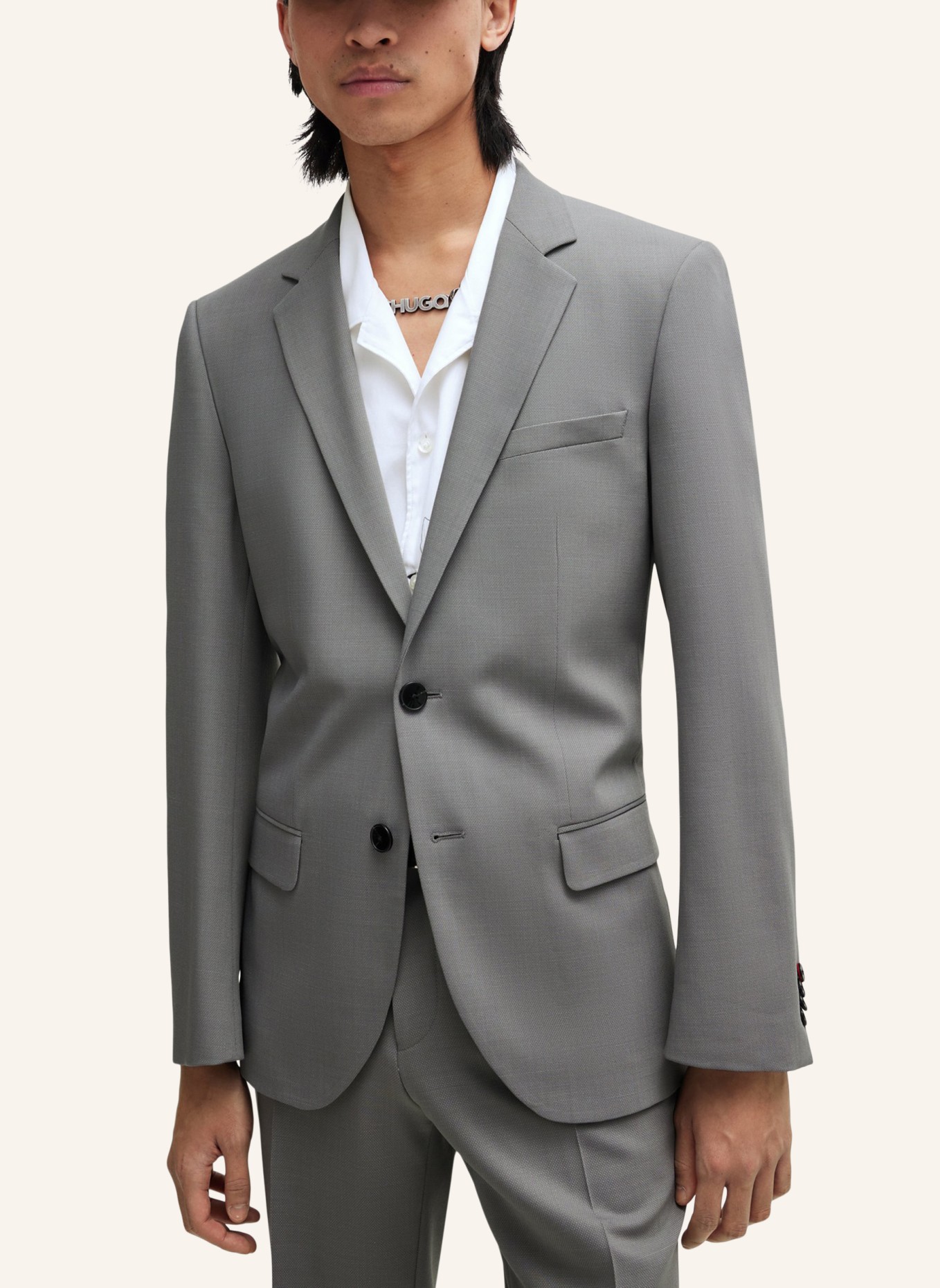 HUGO Business Anzug HENRY/GETLIN232X Slim Fit, Farbe: HELLGRAU (Bild 8)