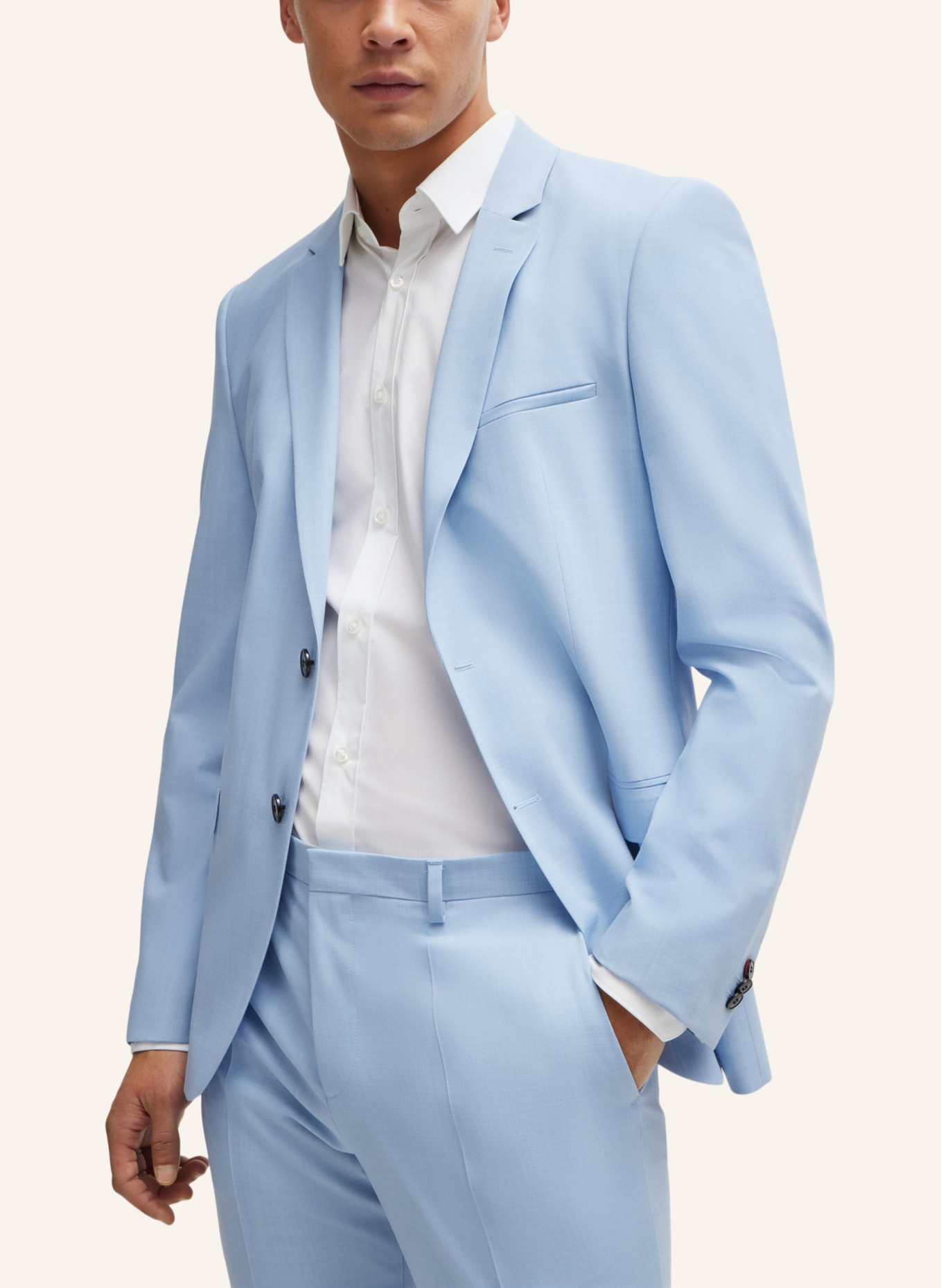 HUGO Business Anzug ARTI/HESTEN232X Extra-Slim Fit, Farbe: HELLBLAU (Bild 8)