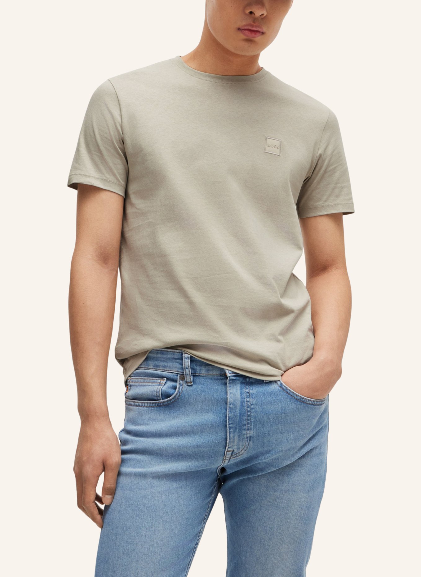 BOSS T-Shirt TALES Relaxed Fit, Farbe: BEIGE (Bild 4)