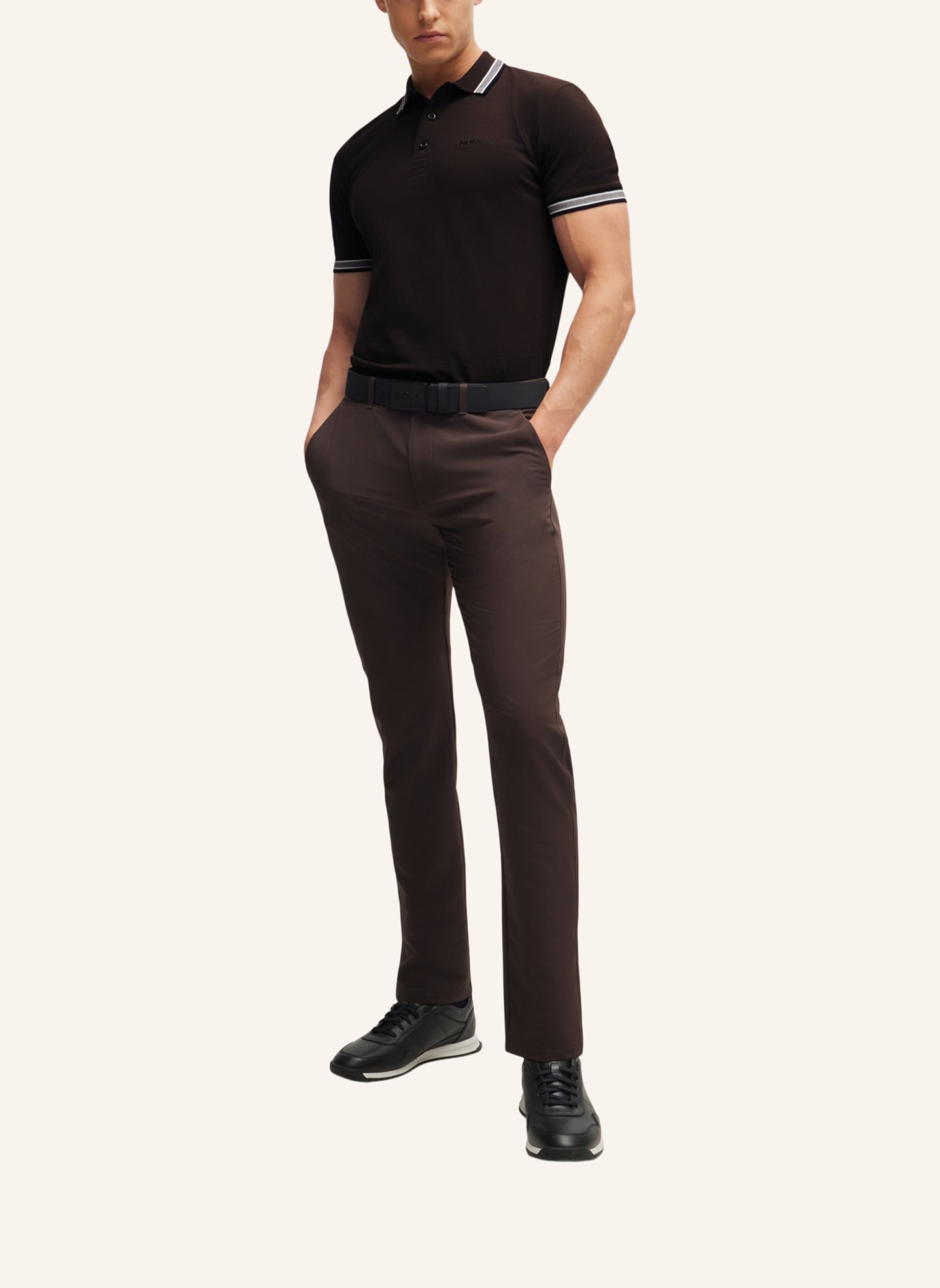 BOSS Poloshirt PADDY Regular Fit, Farbe: BRAUN (Bild 5)
