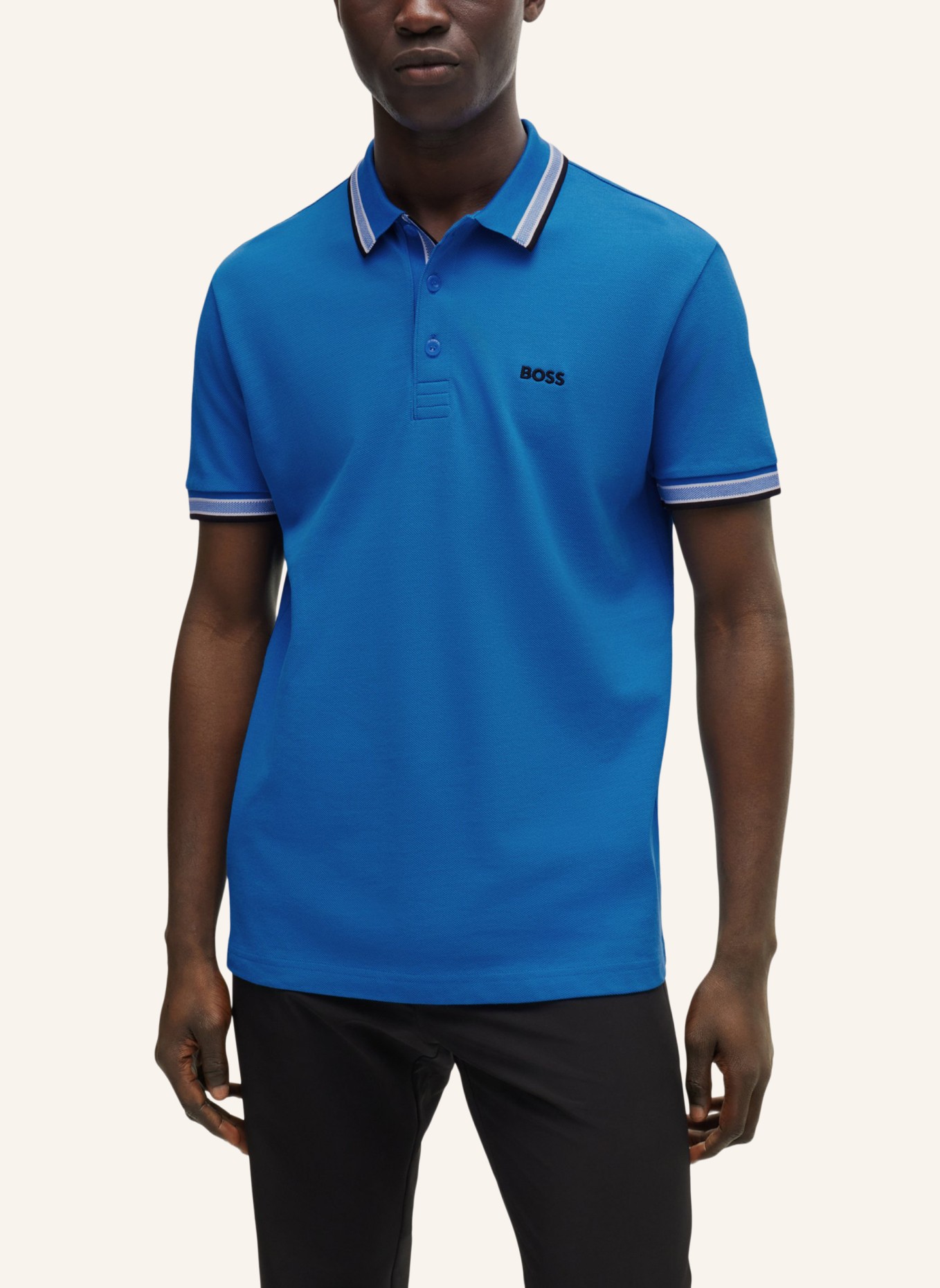 BOSS Poloshirt PADDY Regular Fit, Farbe: BLAU (Bild 4)