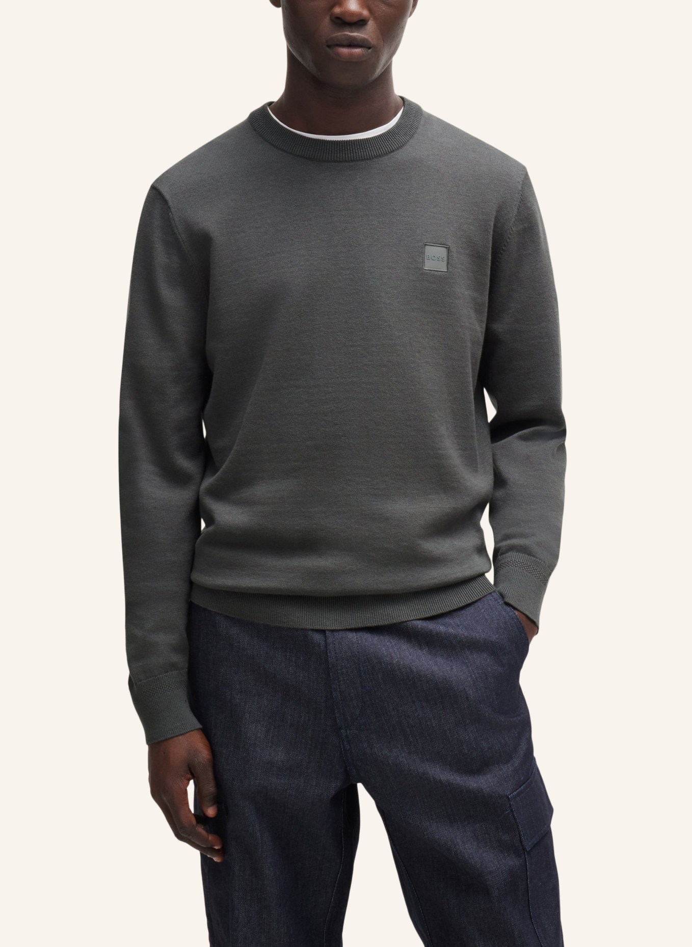 BOSS Pullover KANOVANO Regular Fit, Farbe: DUNKELGRAU (Bild 4)