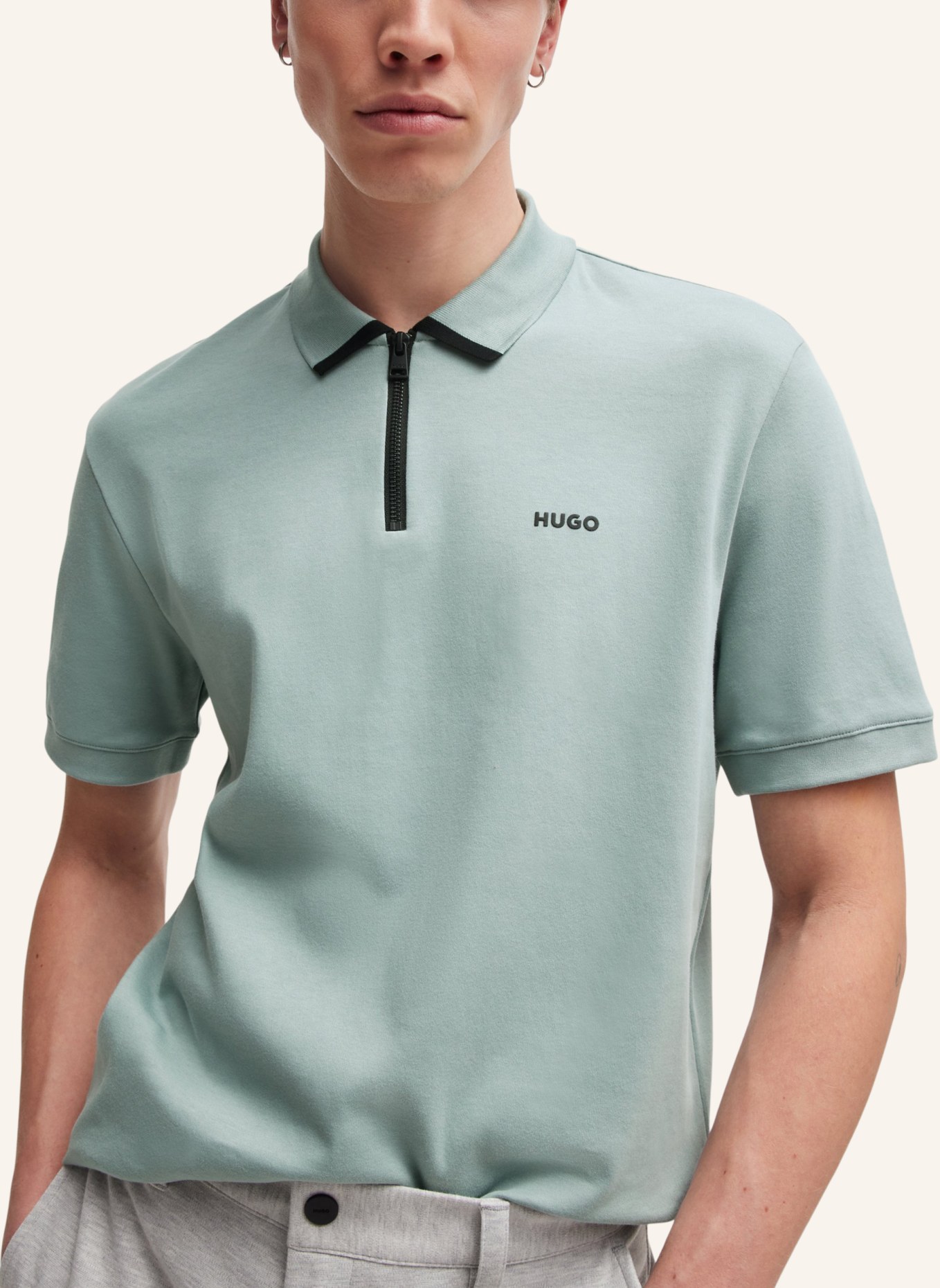 HUGO Poloshirt DALOMINO Regular Fit, Farbe: GRAU (Bild 3)