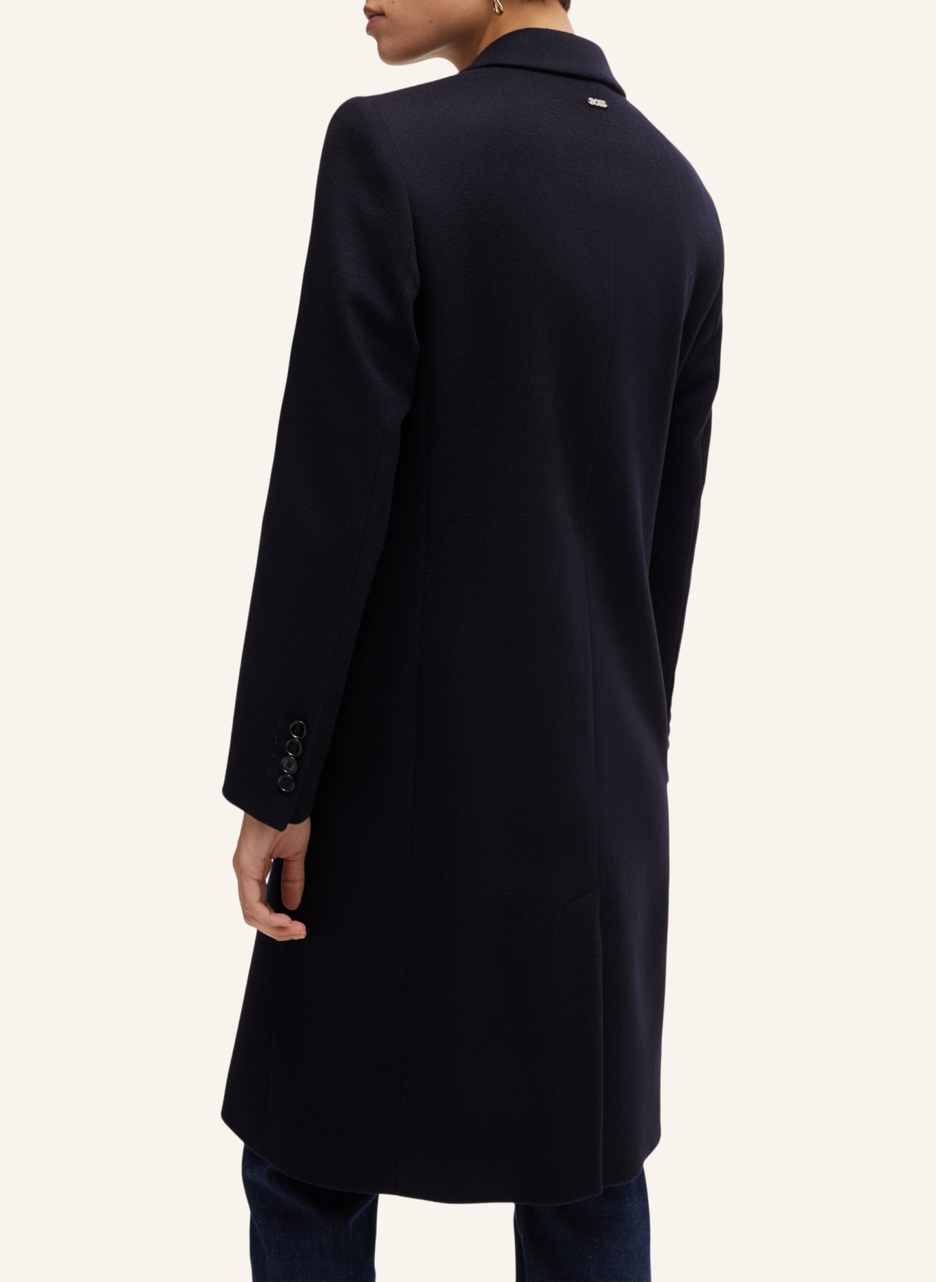 BOSS Klassischer Mantel CATARA Slim Fit, Farbe: DUNKELBLAU (Bild 4)