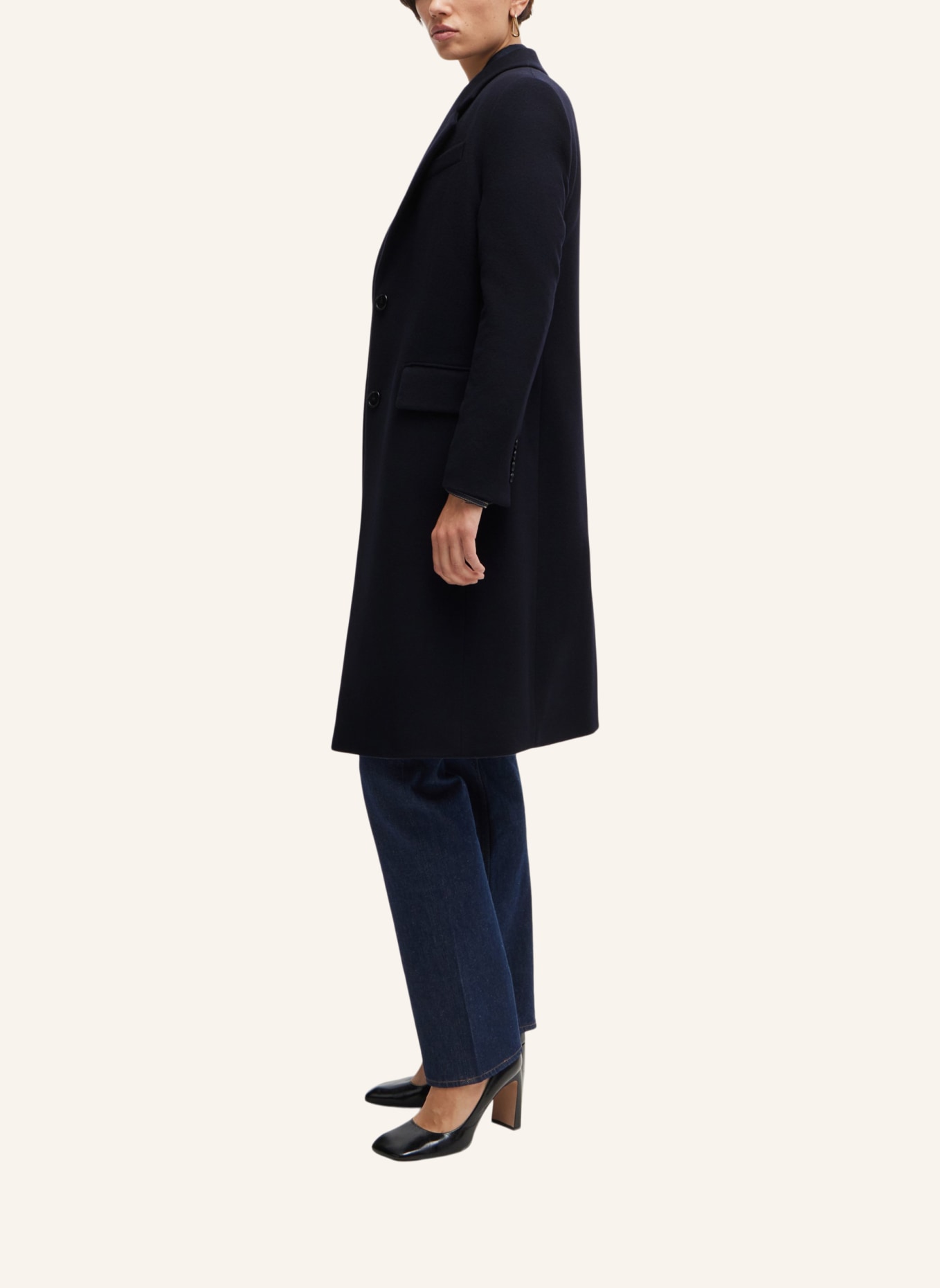 BOSS Klassischer Mantel CATARA Slim Fit, Farbe: DUNKELBLAU (Bild 5)