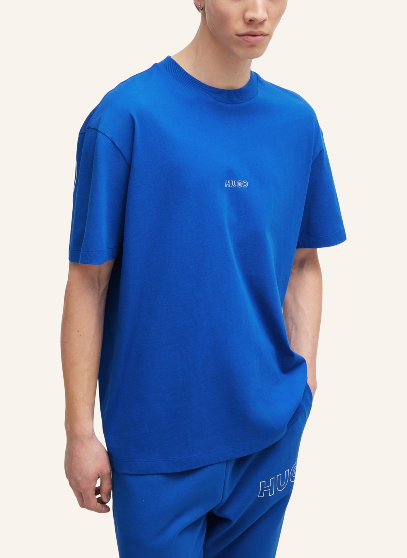 HUGO T-Shirt NOUVERES, Farbe: BLAU (Bild 4)