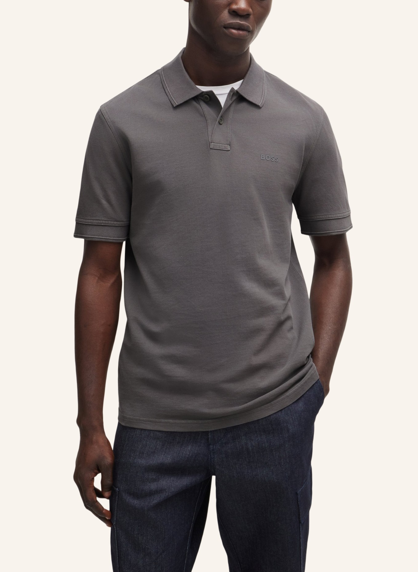 BOSS Poloshirt PRIME Regular Fit, Farbe: DUNKELGRAU (Bild 4)