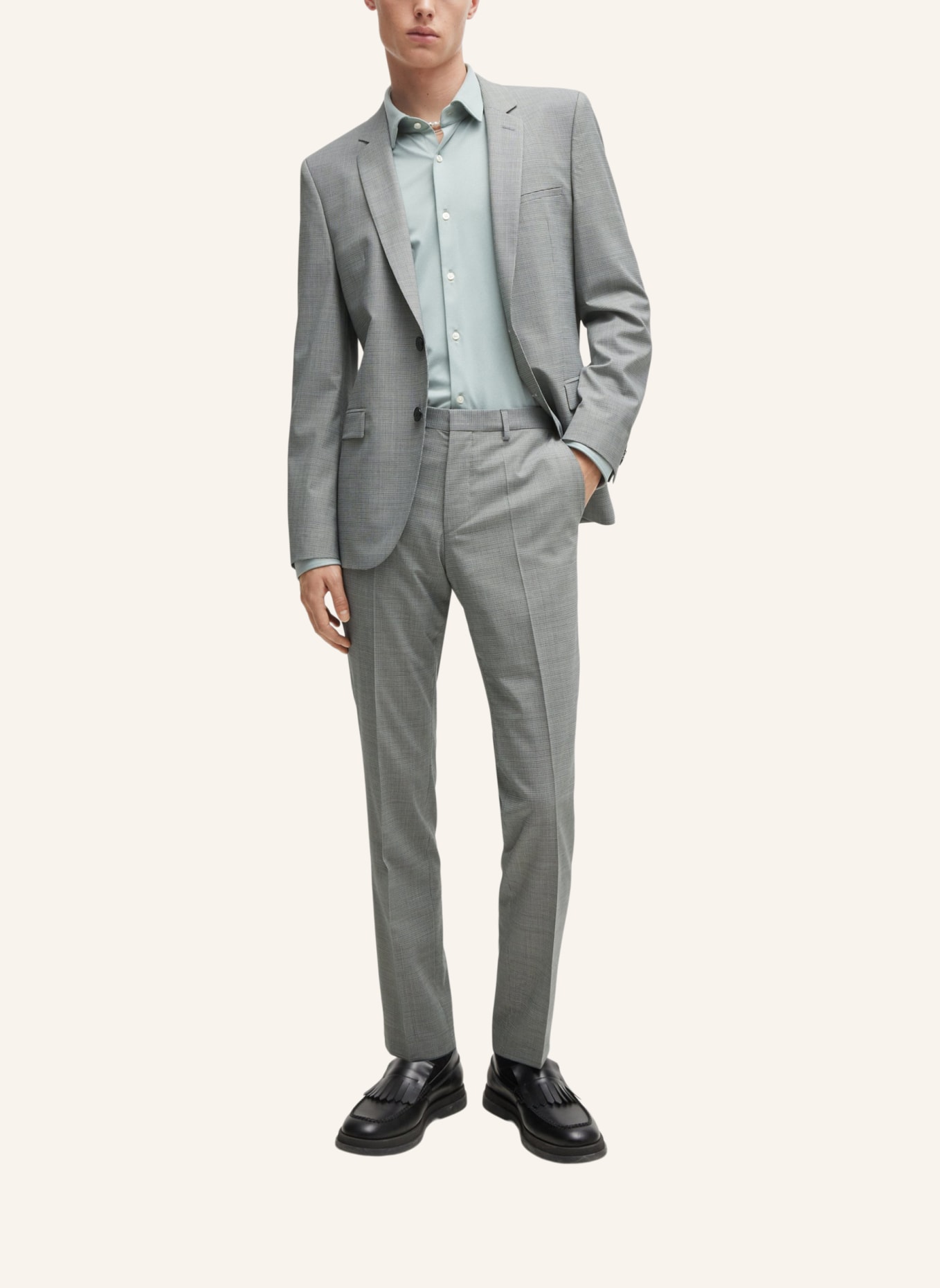 HUGO Business Anzug ARTI/HESTEN232X Extra-Slim Fit, Farbe: HELLGRAU (Bild 9)