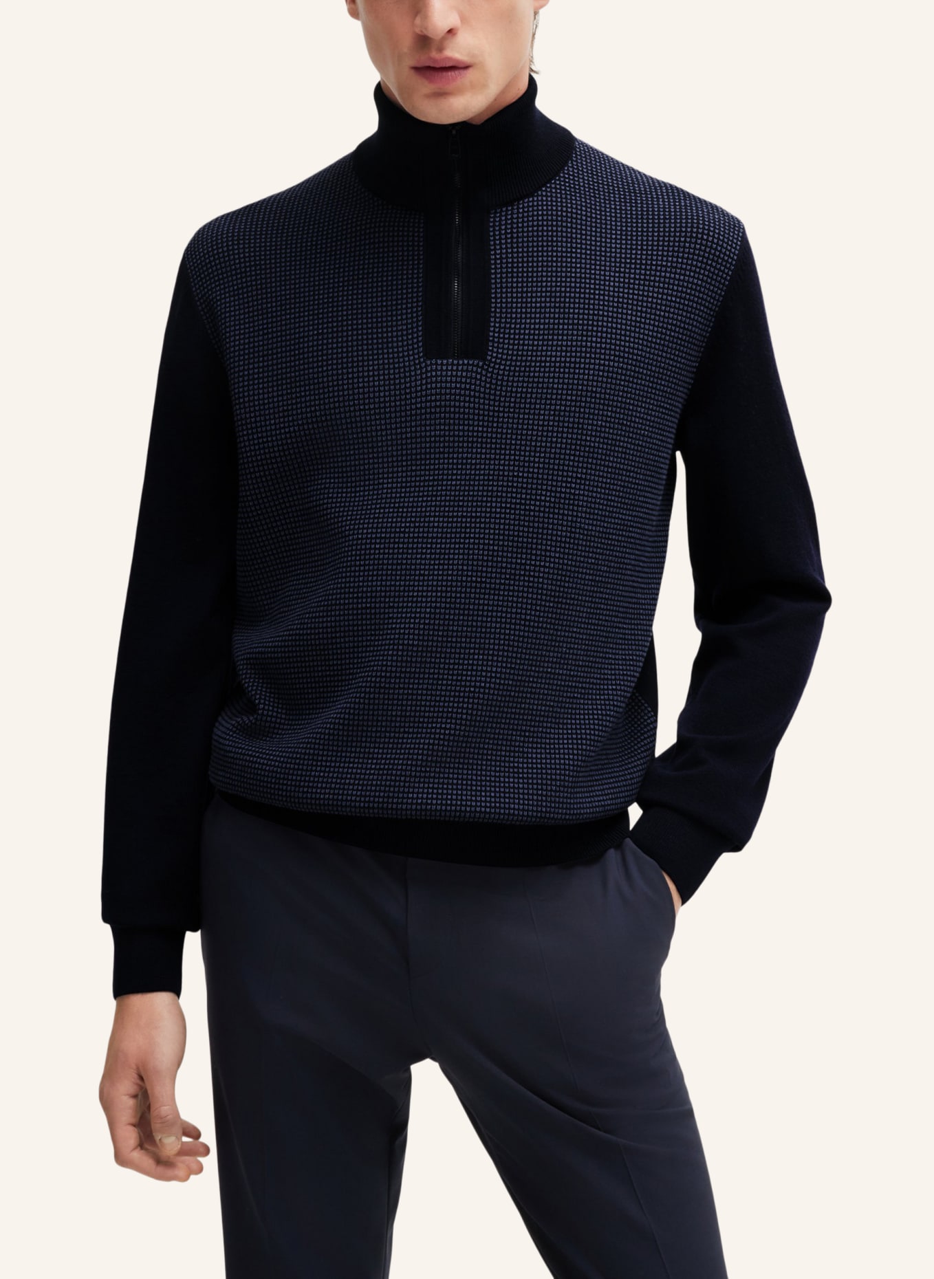 BOSS Pullover H-DAMBINO Regular Fit, Farbe: DUNKELBLAU (Bild 4)