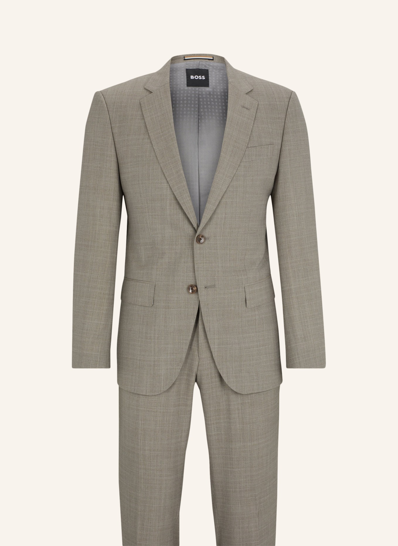 BOSS Business Anzug H-HUGE-2PCS-224 Slim Fit, Farbe: BEIGE (Bild 1)