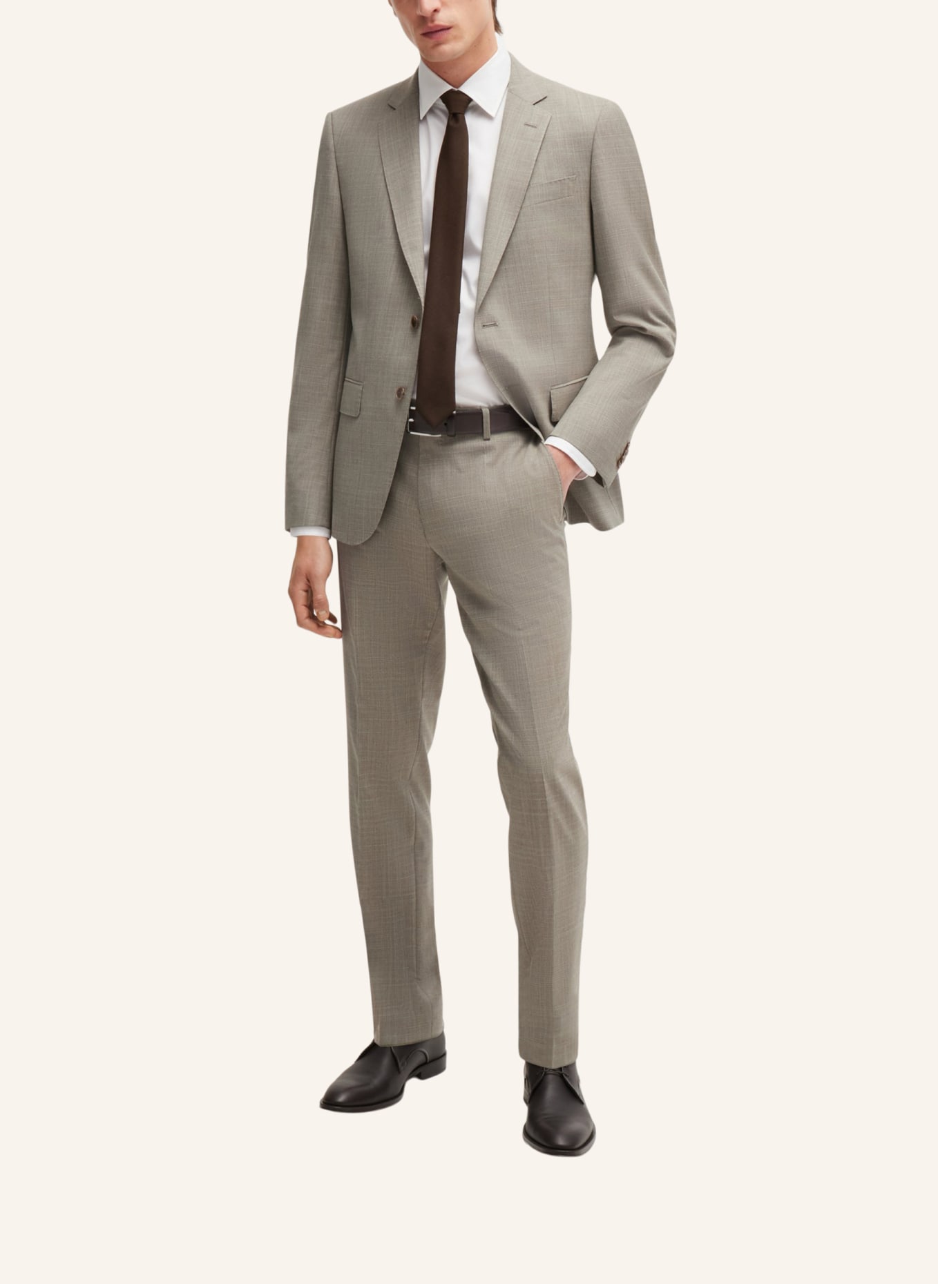 BOSS Business Anzug H-HUGE-2PCS-224 Slim Fit, Farbe: BEIGE (Bild 9)