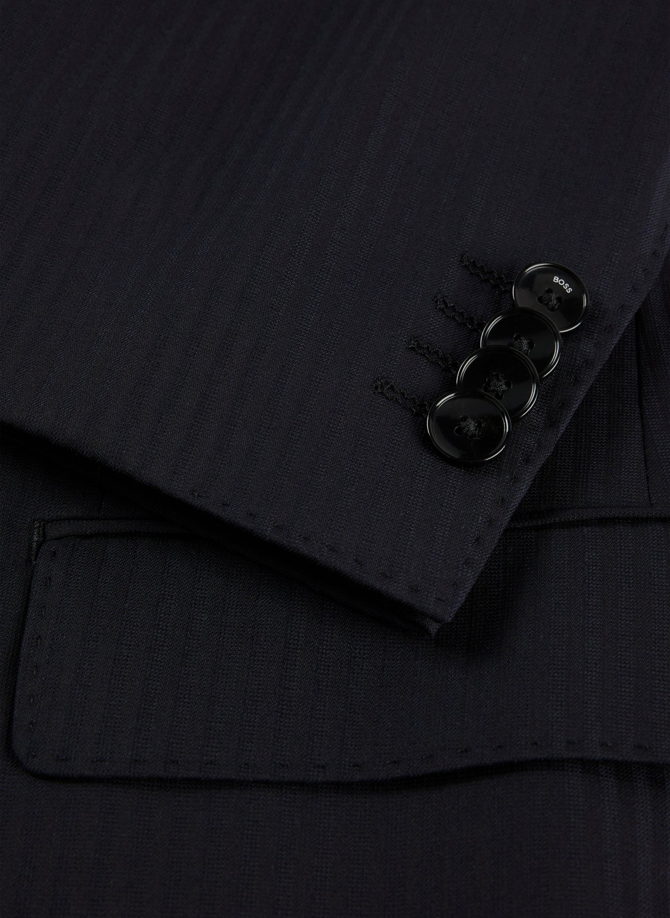 BOSS Business Anzug H-HUGE-2PCS-PEAK-242 Slim Fit, Farbe: DUNKELBLAU (Bild 2)