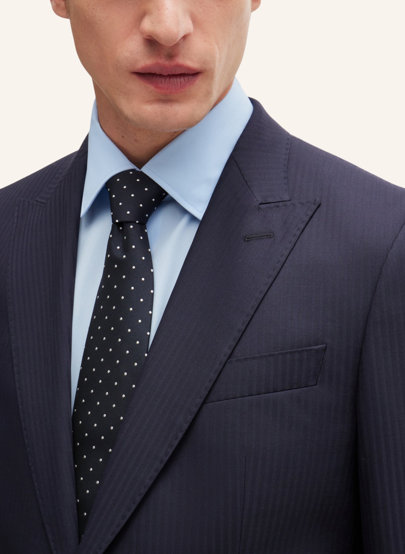BOSS Business Anzug H-HUGE-2PCS-PEAK-242 Slim Fit, Farbe: DUNKELBLAU (Bild 4)