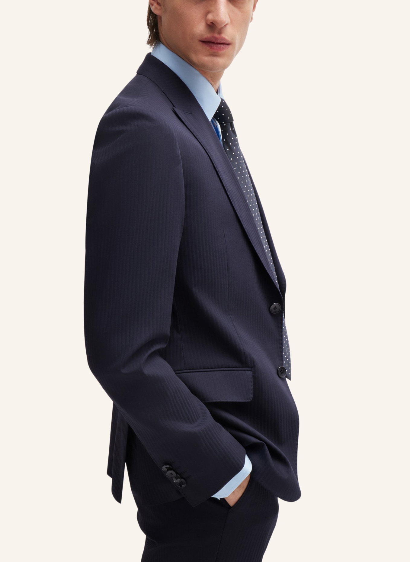 BOSS Business Anzug H-HUGE-2PCS-PEAK-242 Slim Fit, Farbe: DUNKELBLAU (Bild 5)
