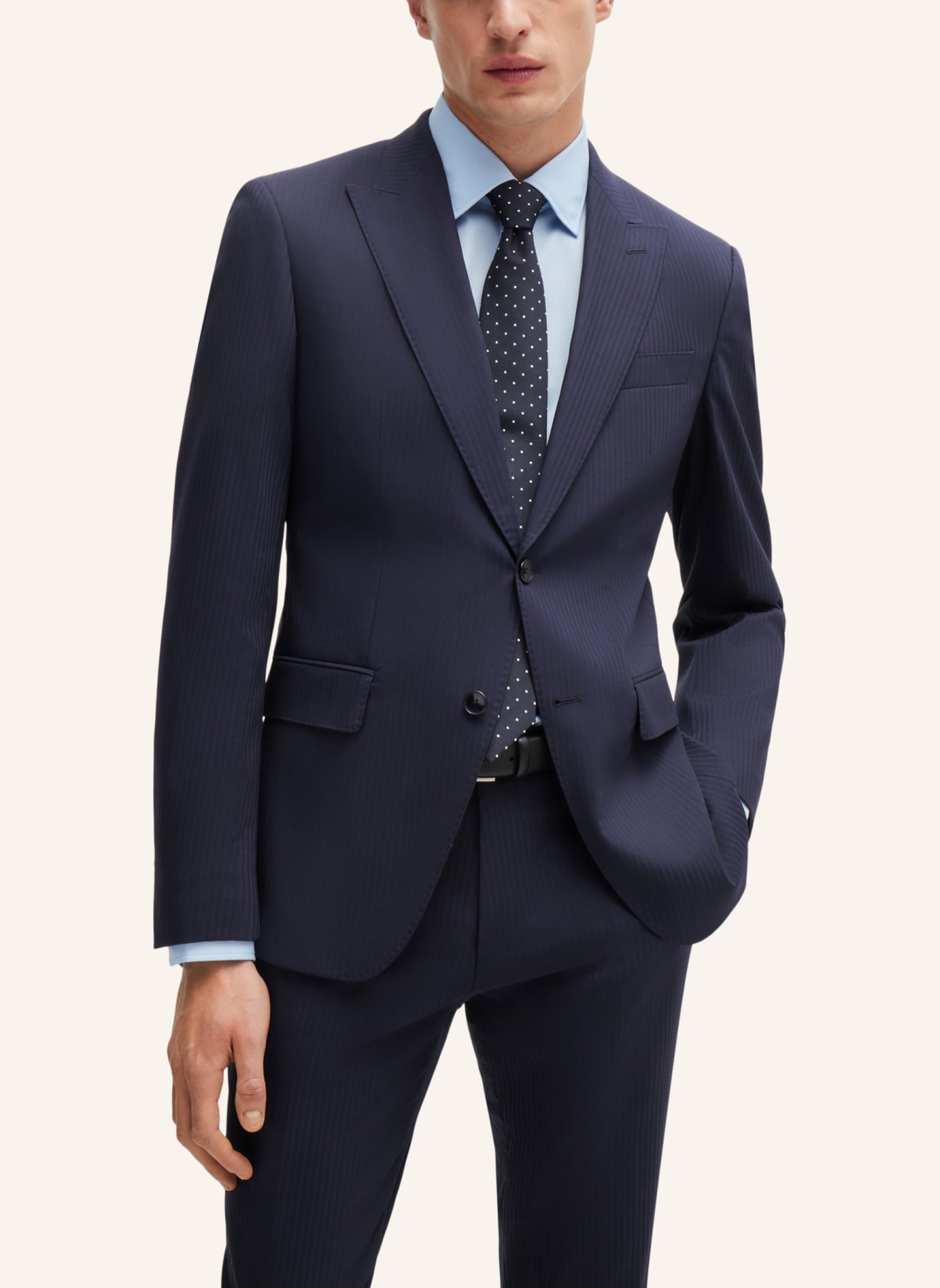 BOSS Business Anzug H-HUGE-2PCS-PEAK-242 Slim Fit, Farbe: DUNKELBLAU (Bild 8)