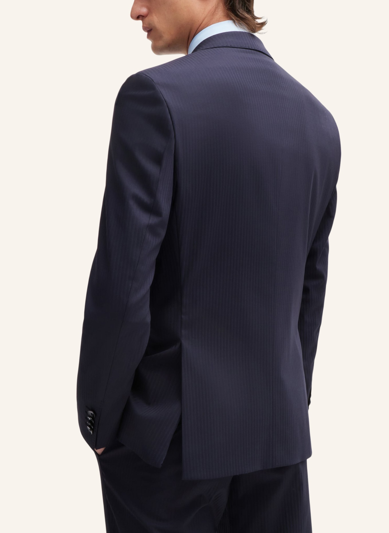 BOSS Business Anzug H-HUGE-2PCS-PEAK-242 Slim Fit, Farbe: DUNKELBLAU (Bild 3)