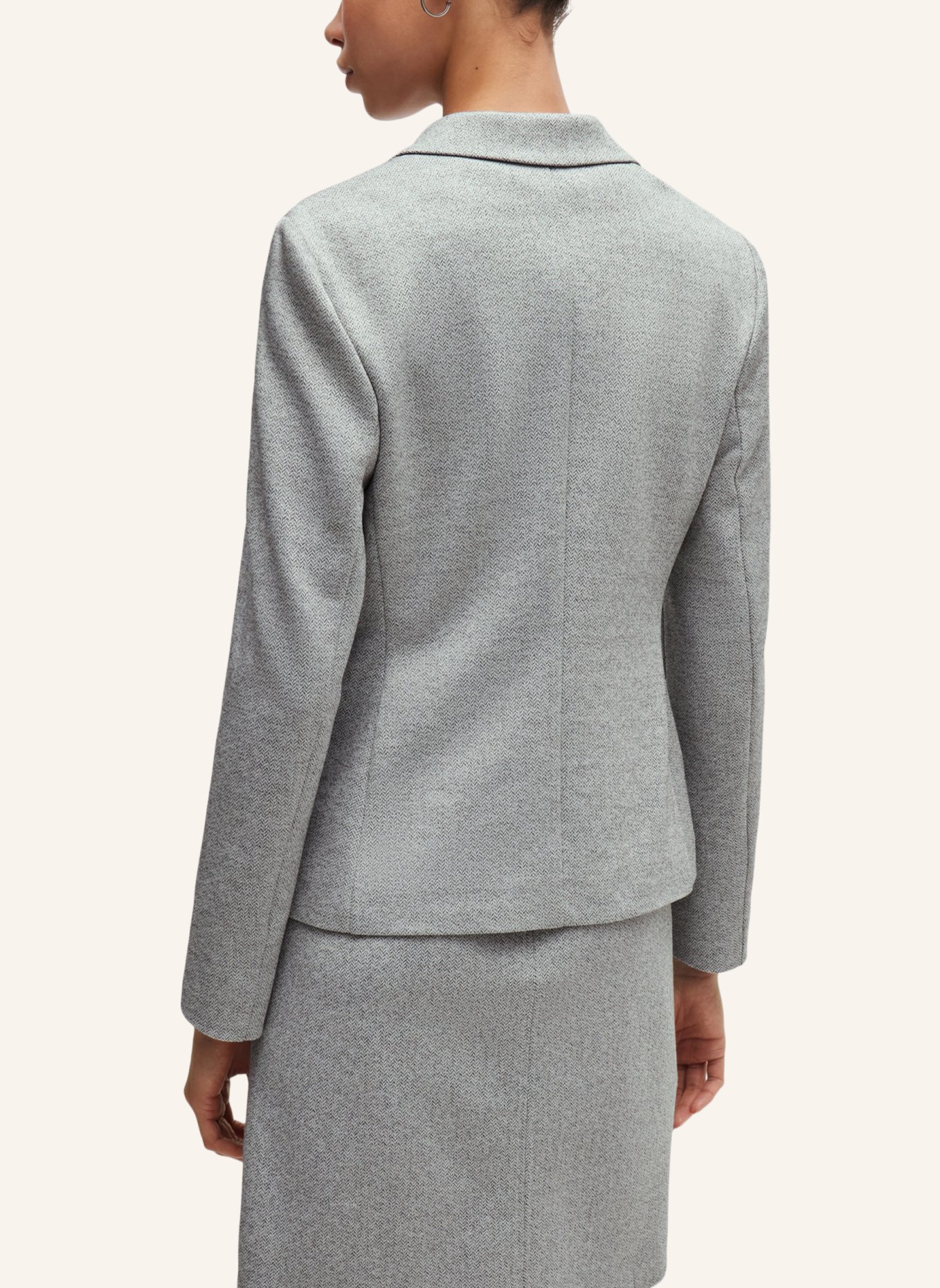 BOSS Cropped Jacke JONALAHRA3 Extra-Slim Fit, Farbe: WEISS (Bild 2)