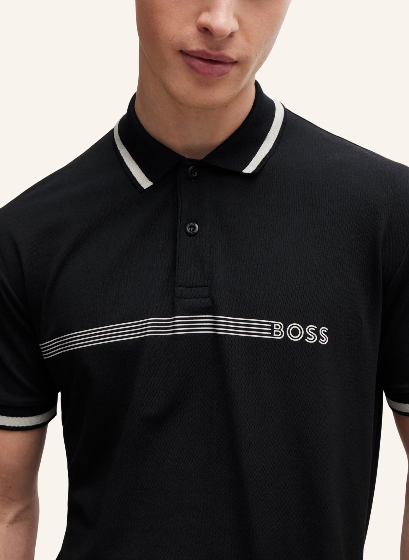 BOSS Poloshirt PADDY 1 Regular Fit, Farbe: SCHWARZ (Bild 3)