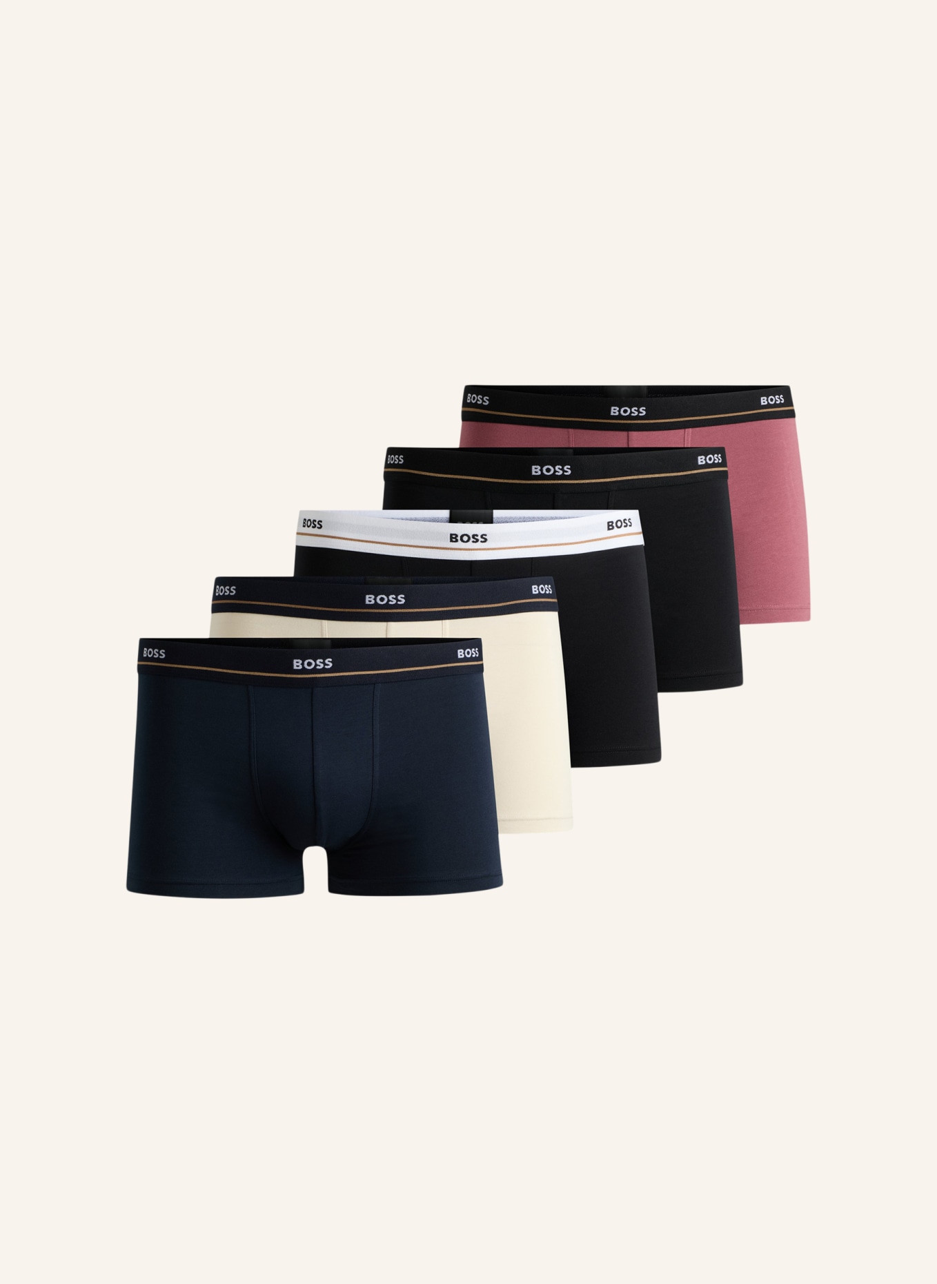 BOSS Boxershort TRUNK 5P ESSENTIAL, Farbe: WEISS (Bild 1)