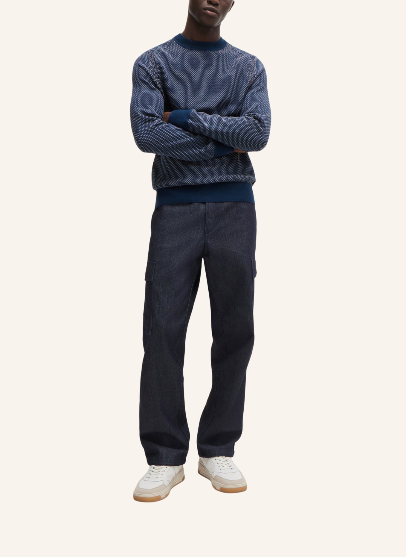 BOSS Pullover KAPOKSI Regular Fit, Farbe: BLAU (Bild 5)