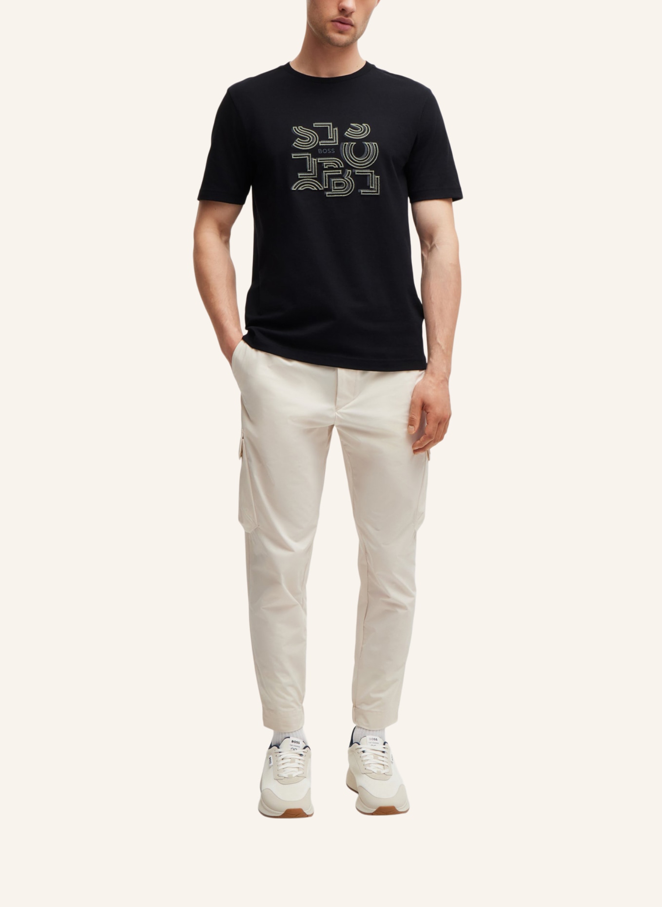 BOSS T-Shirt TEE 4 Regular Fit, Farbe: SCHWARZ (Bild 5)