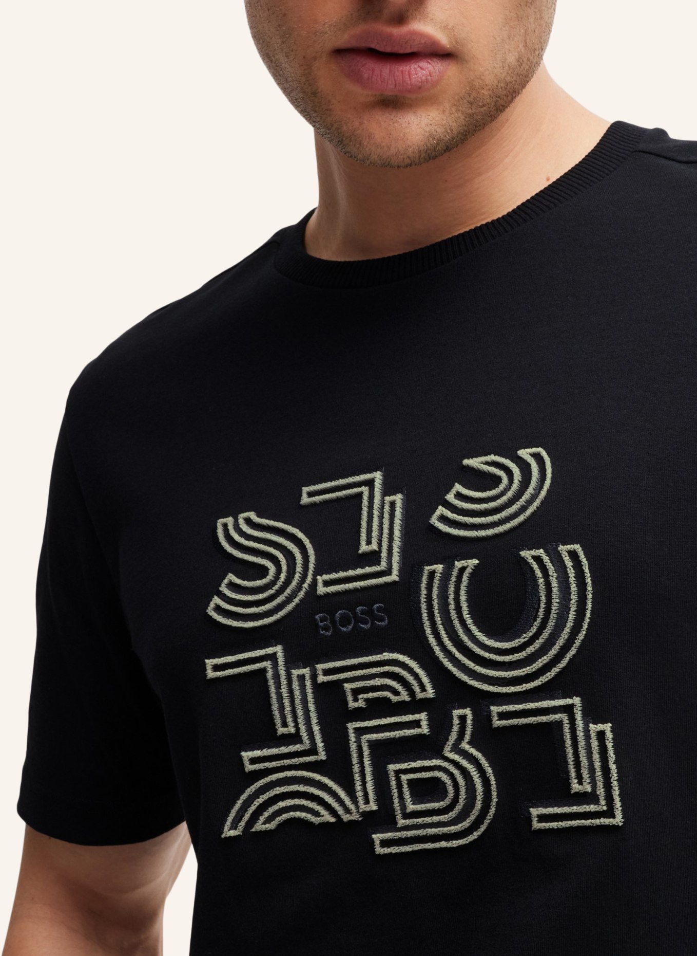 BOSS T-Shirt TEE 4 Regular Fit, Farbe: SCHWARZ (Bild 3)