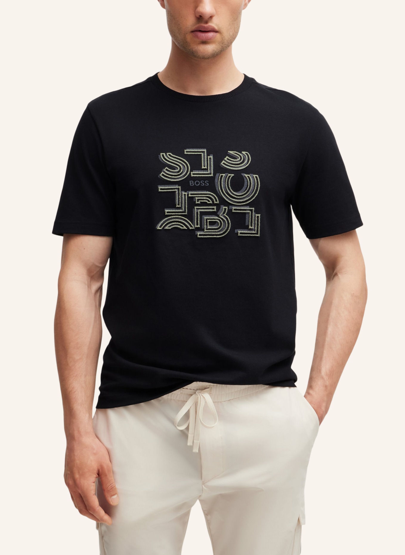 BOSS T-Shirt TEE 4 Regular Fit, Farbe: SCHWARZ (Bild 4)