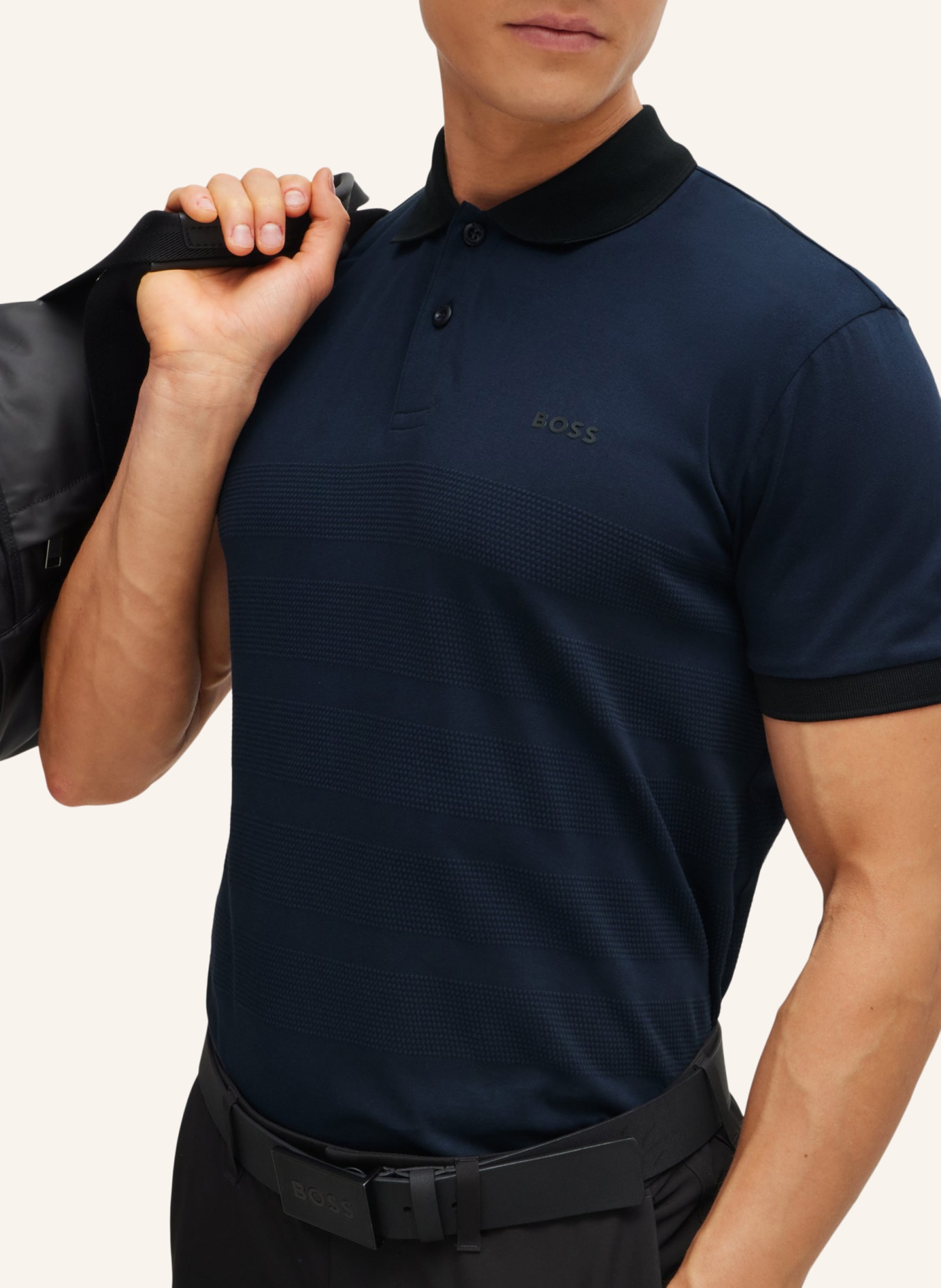 BOSS Poloshirt PADDY 5 Regular Fit, Farbe: DUNKELBLAU (Bild 3)