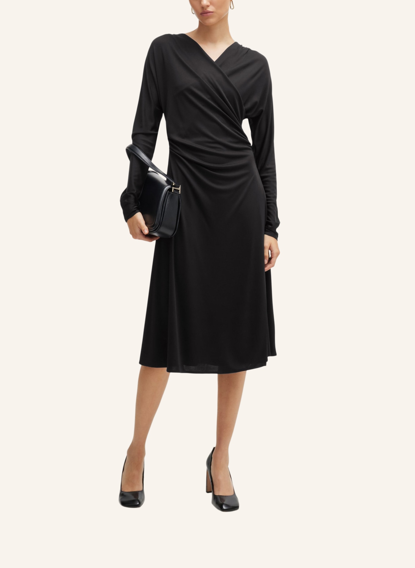 BOSS Jersey-Kleid ETTITA Slim Fit, Farbe: SCHWARZ (Bild 6)