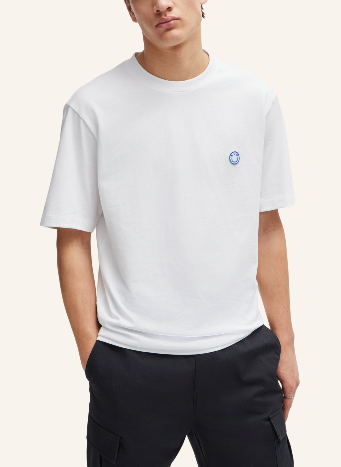HUGO T-Shirt NILEY Regular Fit, Farbe: WEISS (Bild 4)