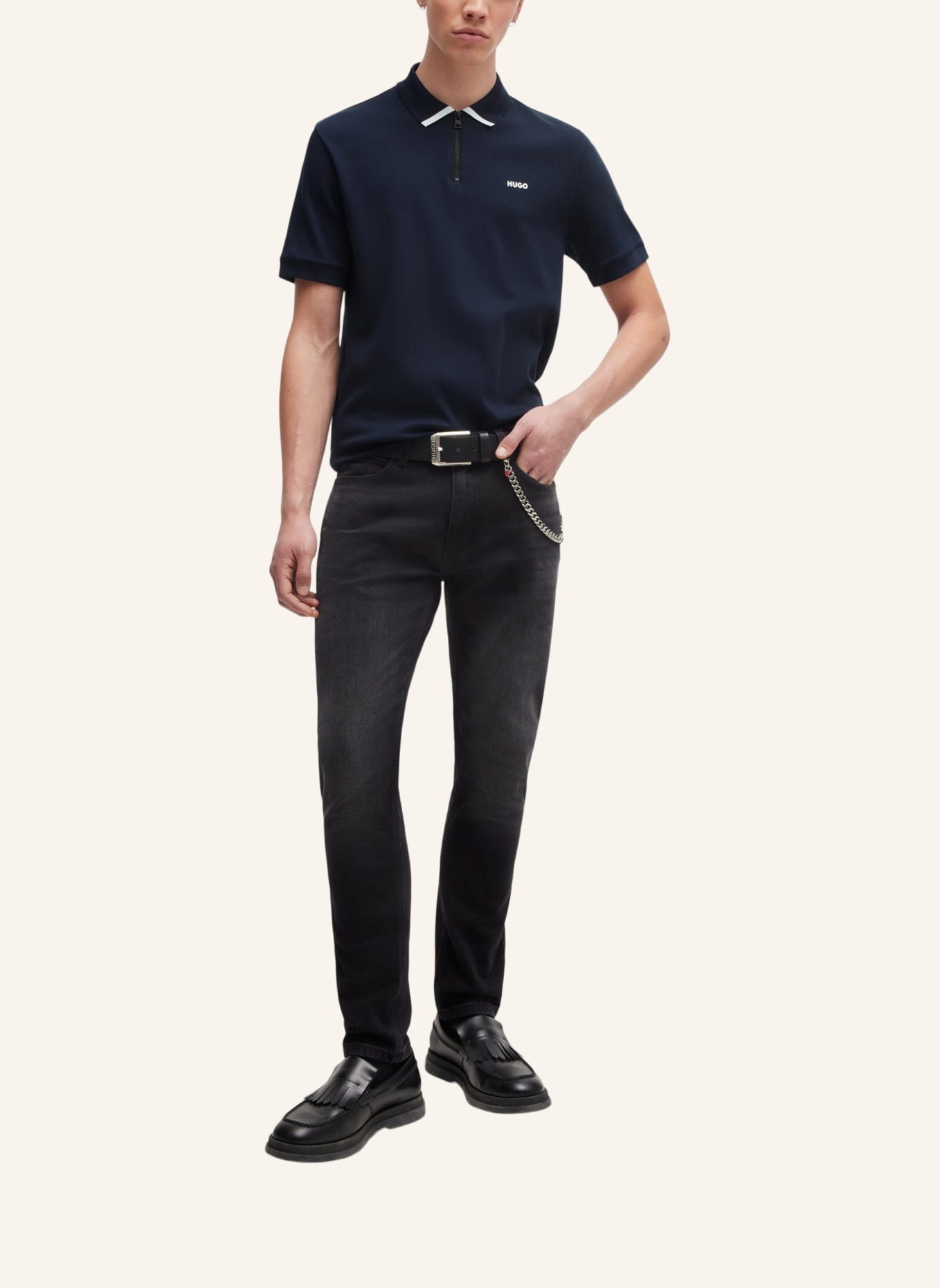 HUGO Poloshirt DALOMINO Regular Fit, Farbe: DUNKELBLAU (Bild 5)