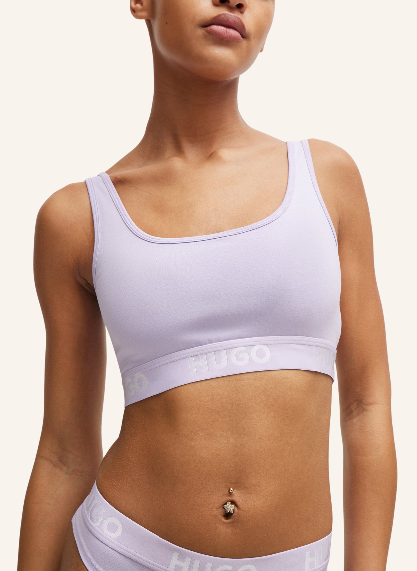 HUGO Bh BRALETTE SPORTY LOGO, Farbe: LILA (Bild 3)