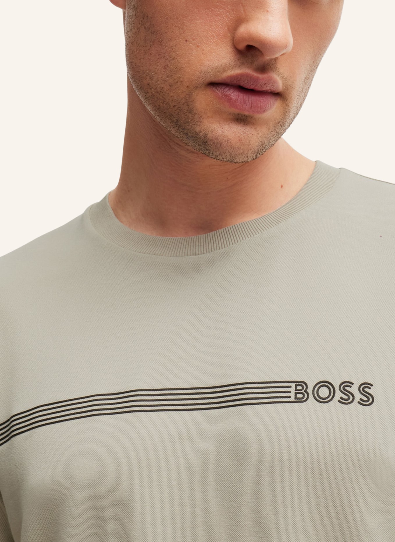BOSS T-Shirt TEE 5 Regular Fit, Farbe: BEIGE (Bild 3)