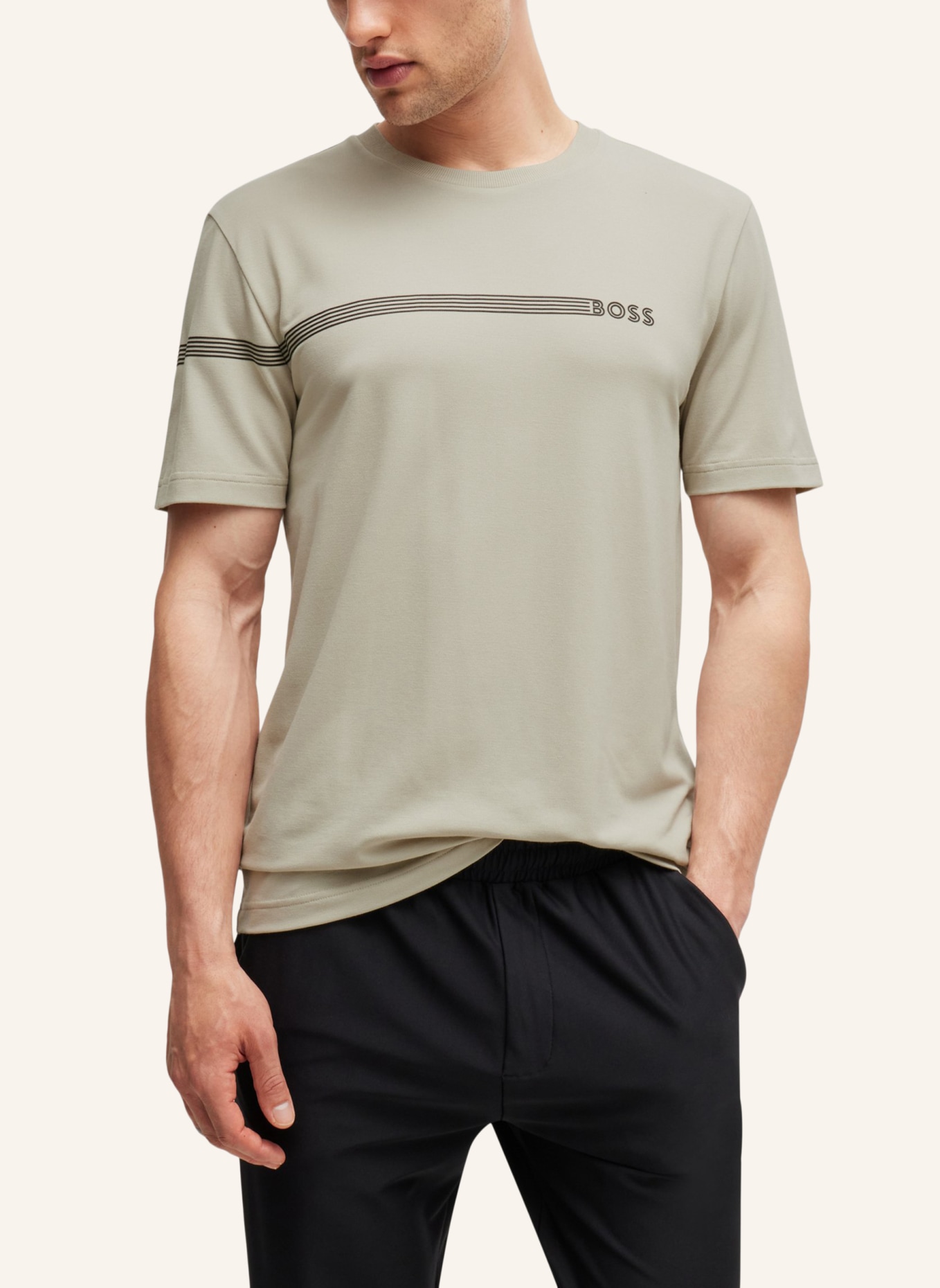 BOSS T-Shirt TEE 5 Regular Fit, Farbe: BEIGE (Bild 4)