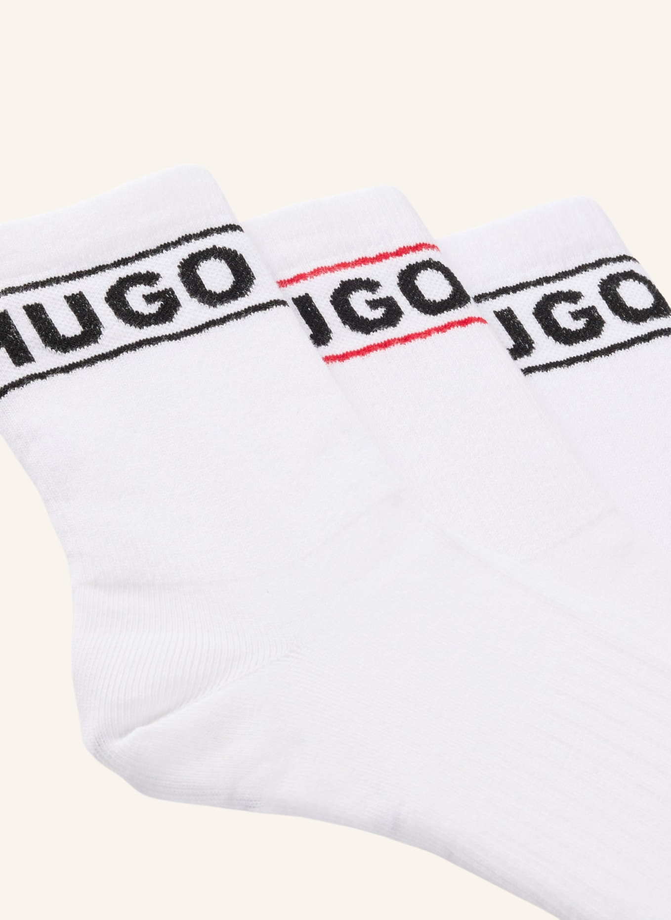 HUGO Socke 3P QSRIB SPORTY CC W, Farbe: WEISS (Bild 2)