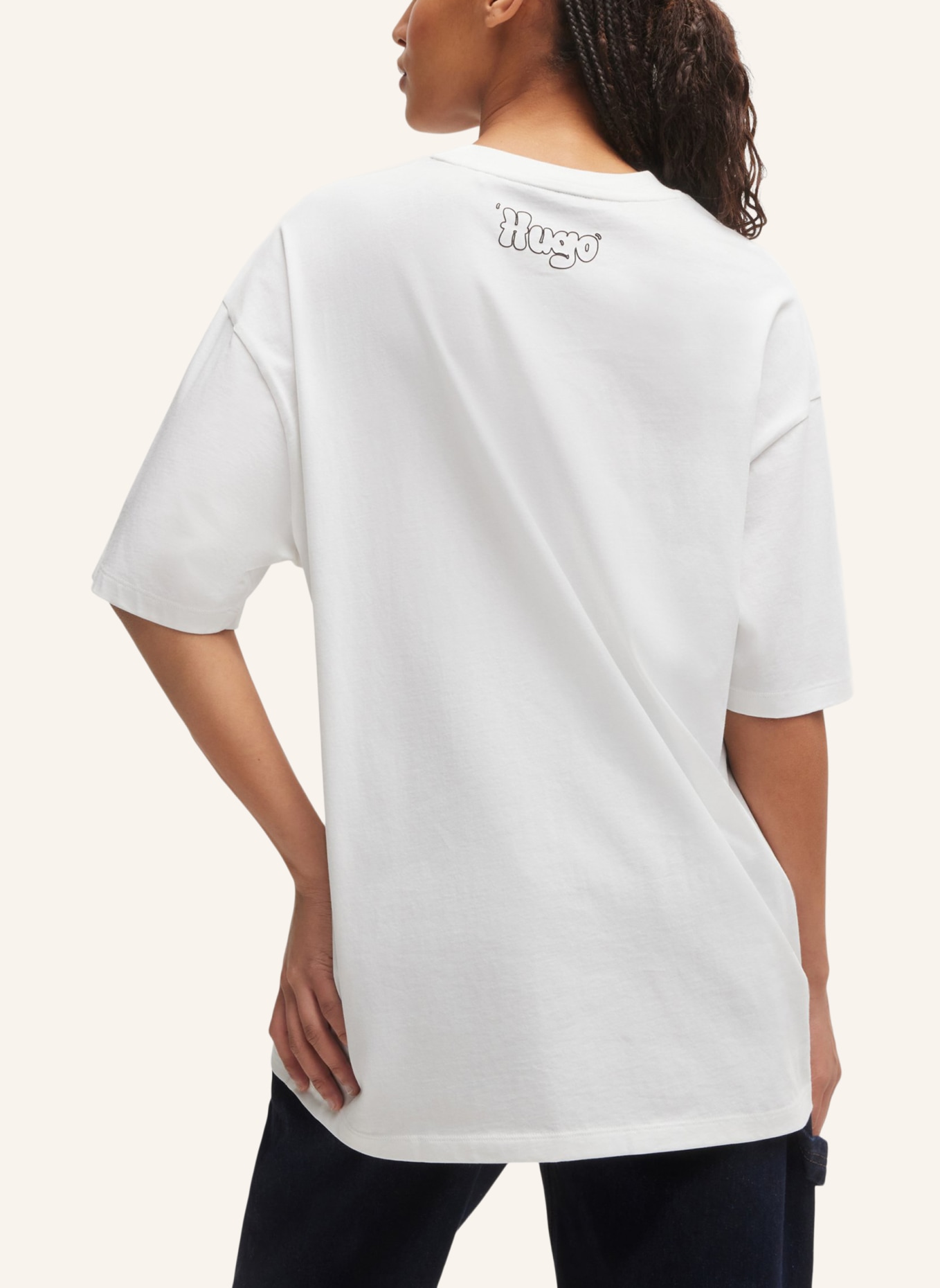 HUGO T-Shirt OVERSIZED TEE_B_1 Oversize Fit, Farbe: WEISS (Bild 2)